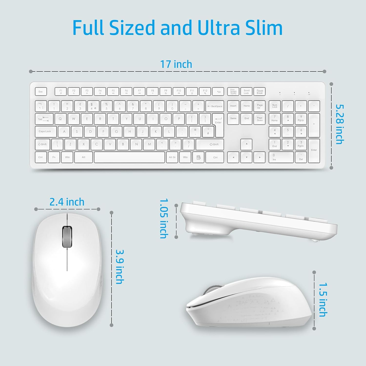 Detalle de LeadsaiL Wireless Keyboard 2.4GHz set