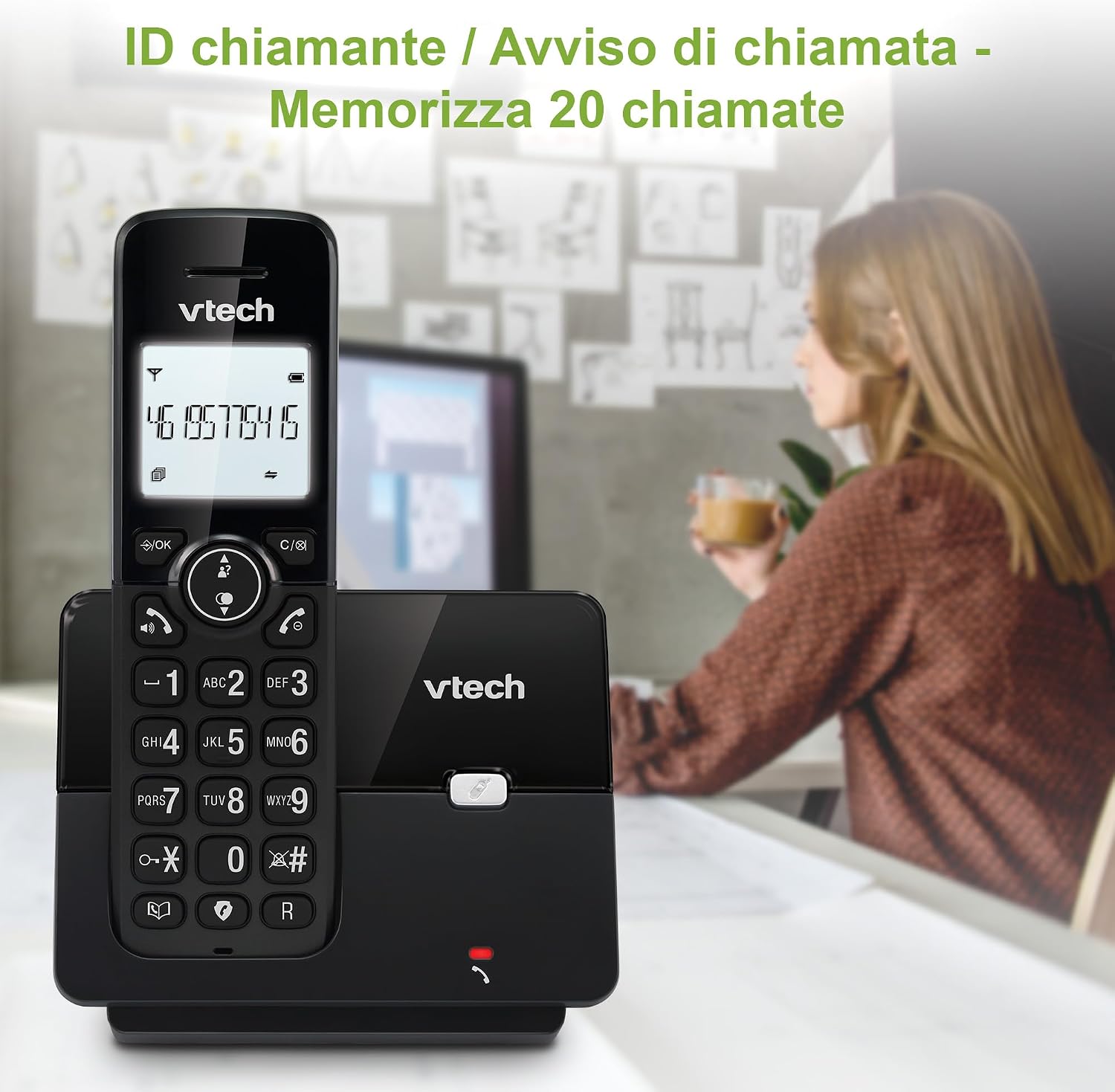 Detalle 2 de VTech CS2000: telefono cordless DECT con vivavoce e blocco chiamate per casa