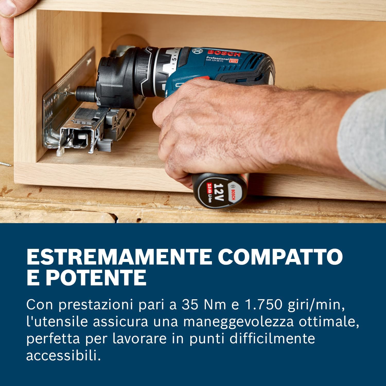 Thumbnail 3 de Bosch Professional GSR 12V-35 FC FlexiClick System (2 batt. 3.0Ah, GAL 12V-40, 4 portapunte, L-BOXX 102)