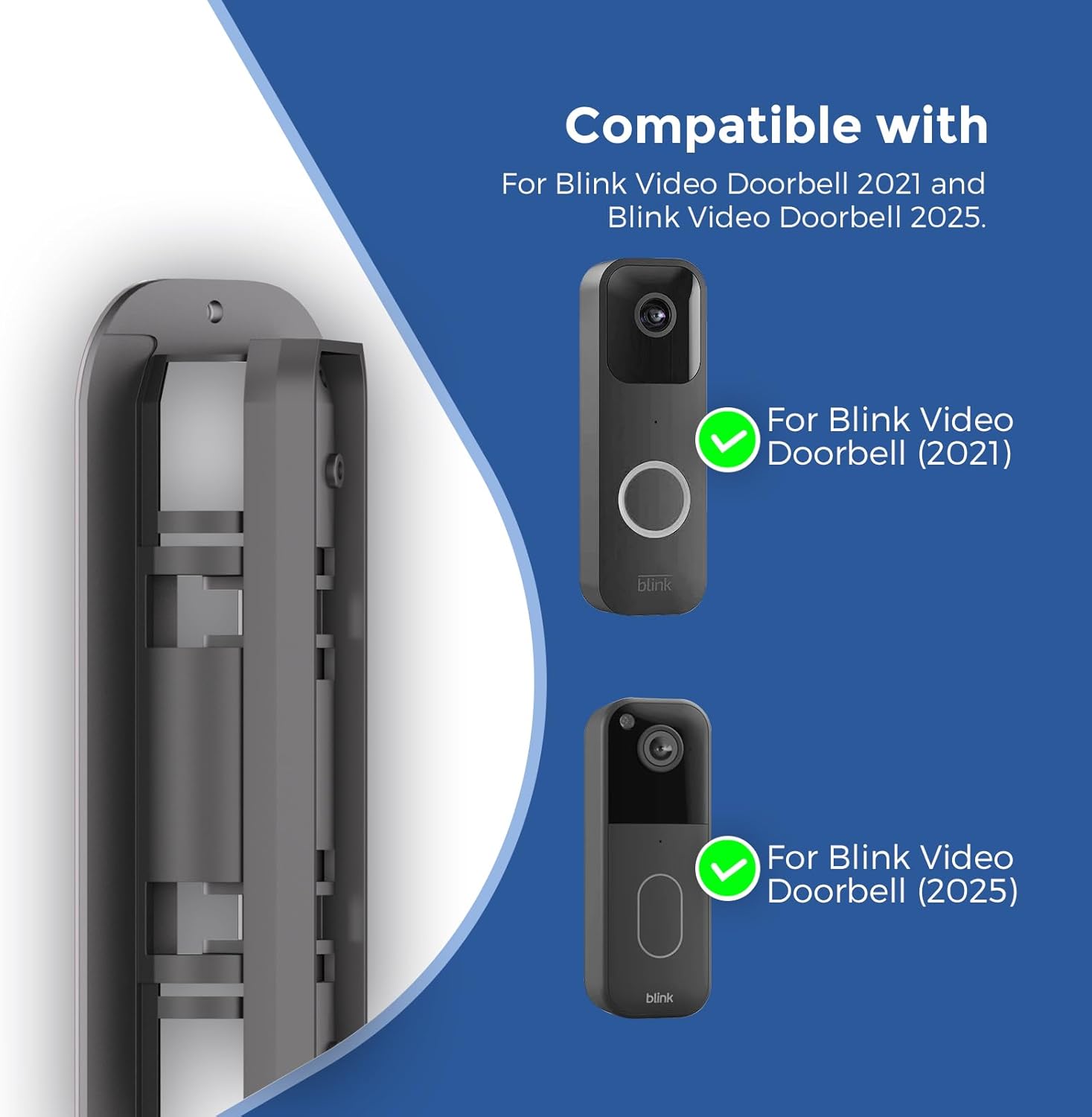 Thumbnail 1 de Gusfeliz Adjustable Doorbell Camera Mount for Blink Video Doorbell 2nd Gen (No Drill) – 35° to 55° Angle Mount