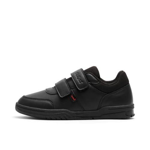 Detalle de Kickers Kids Mervan School Shoes with Easy Fasten Strap – Black, UK 5