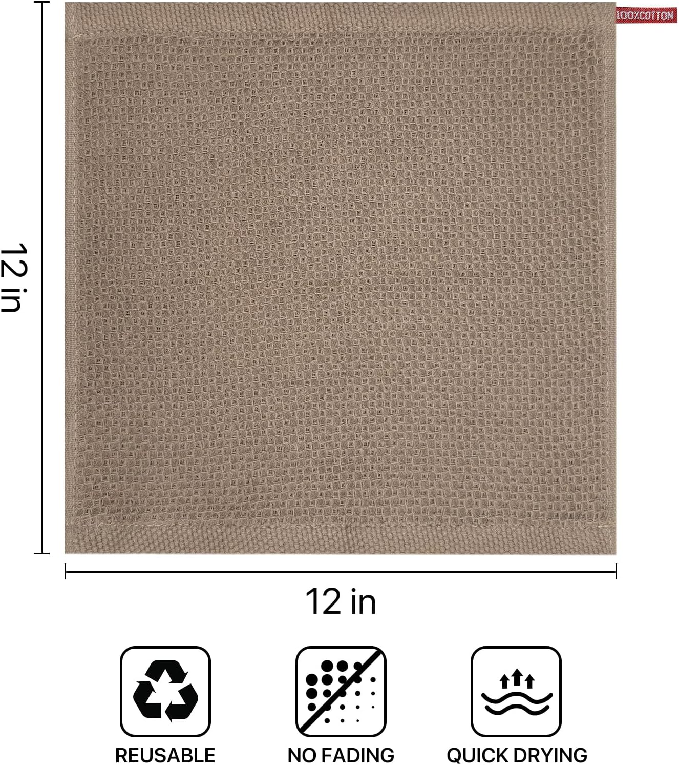 Thumbnail 4 de FreeNook Cotton Kitchen Towels, 12 x 12 Inches