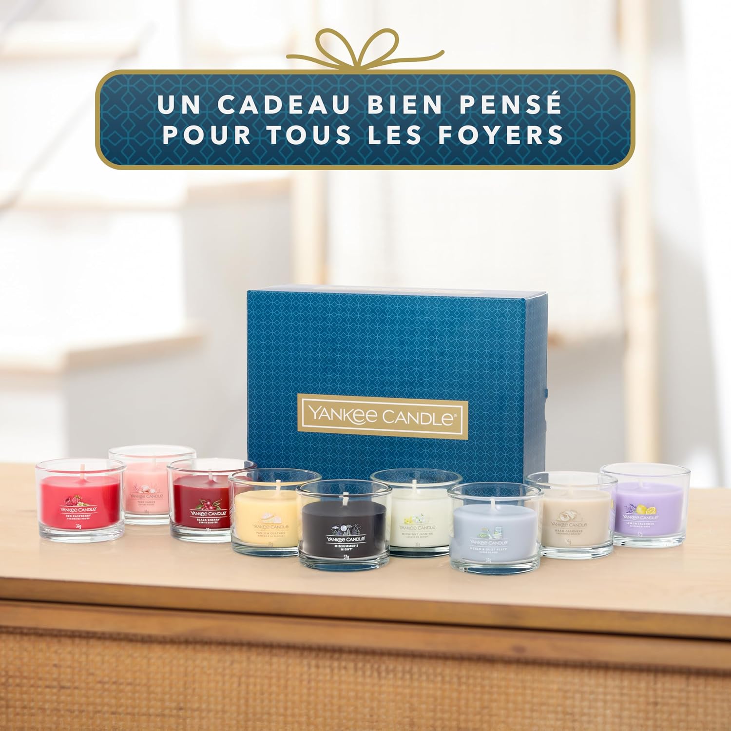 Detalle de Yankee Candle Coffret cadeau: 9 bougies votives en verre – 9 parfums variés