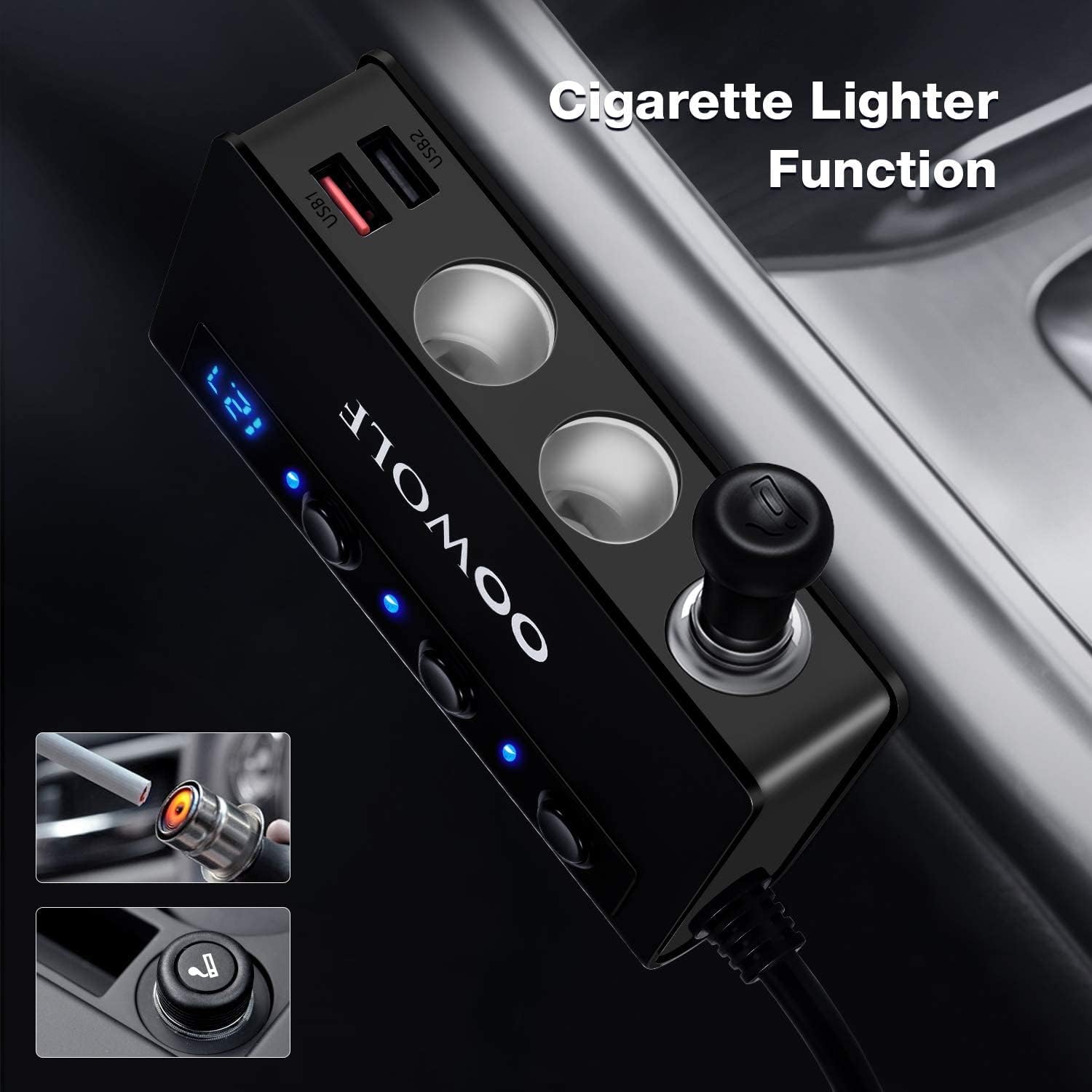 Thumbnail 4 de OOWOLF Quick Charge 3.0 Car Power Splitter 180W