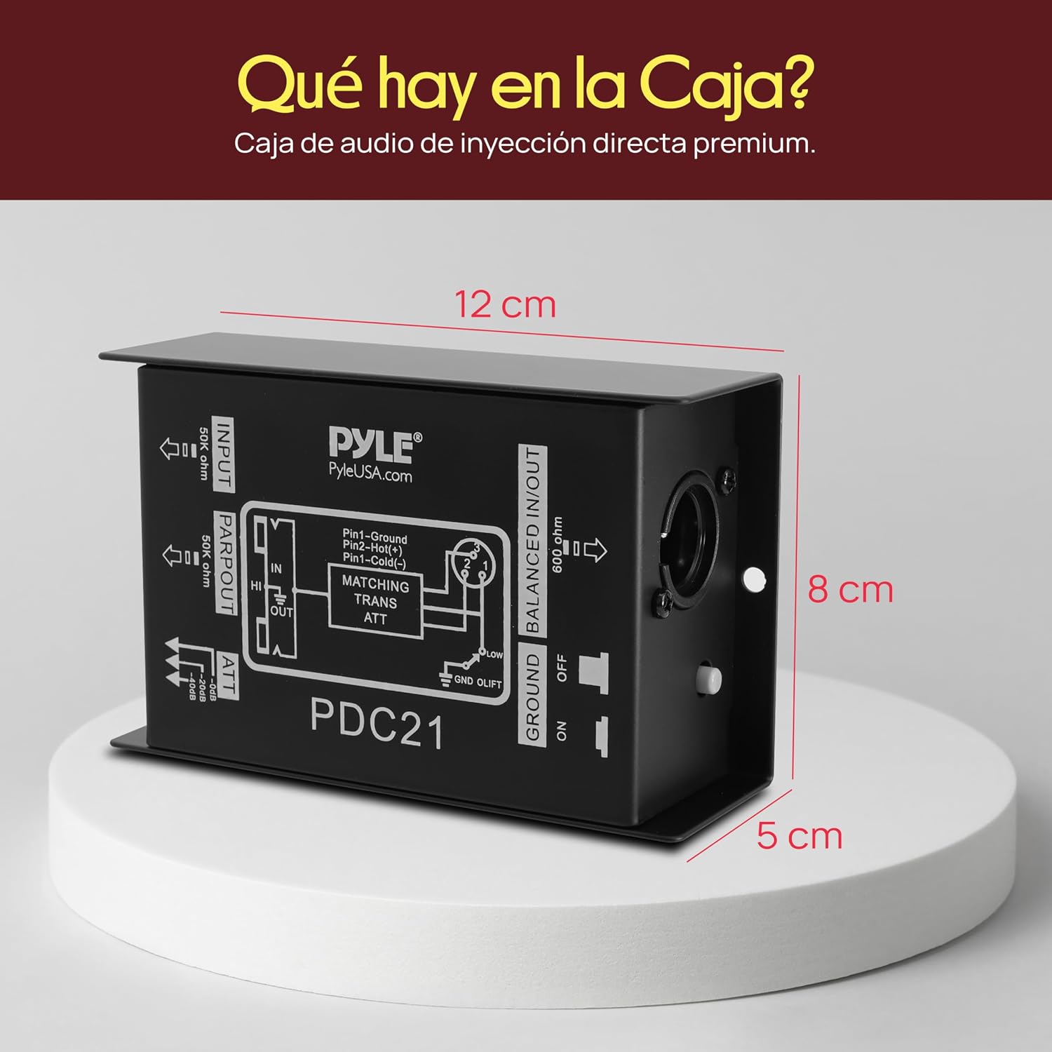 Thumbnail 1 de Pyle caja DI pasiva para guitarra y bajo 1/4