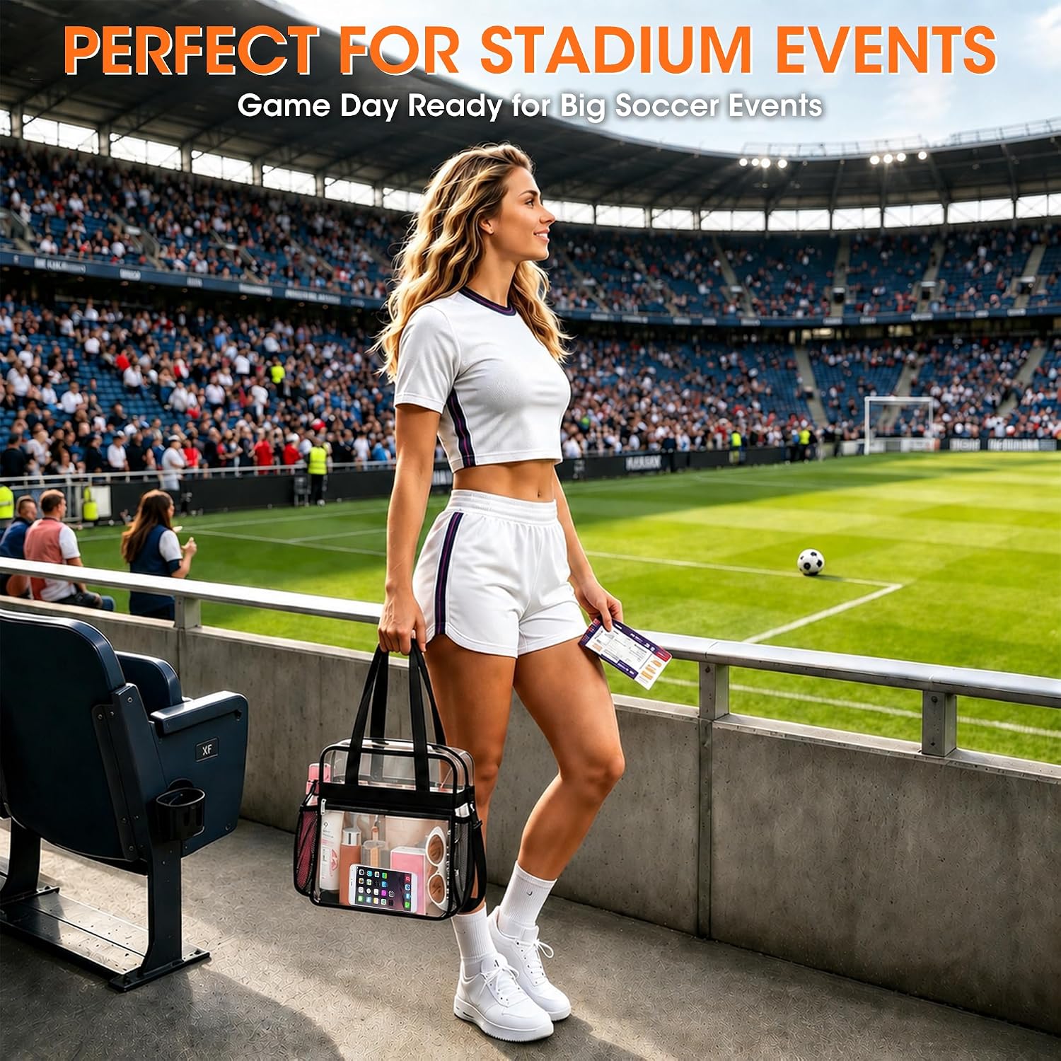 Thumbnail 2 de Oraben Clear Tote Bag Stadium Approved 12x12x6