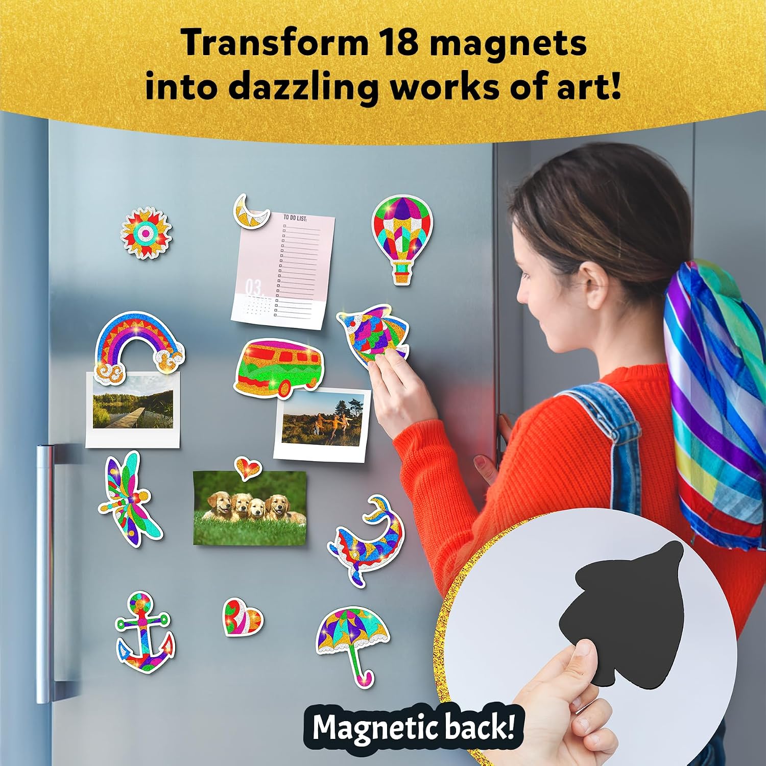 Detalle de Skillmatics Foil Fun Pretty Patterns 18 magnets