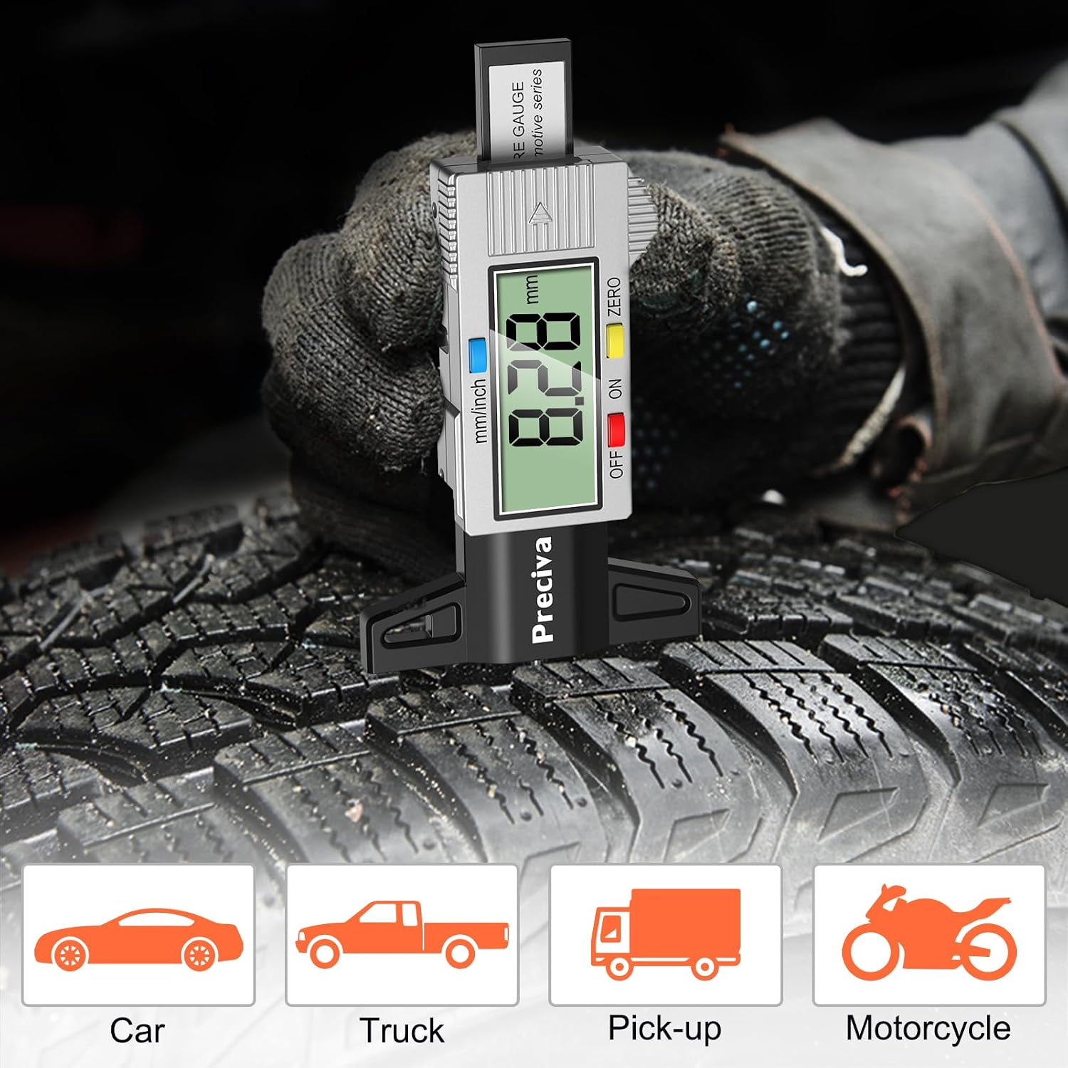 Thumbnail 3 de Preciva Tyre Tread Depth Gauge 0-25.4mm