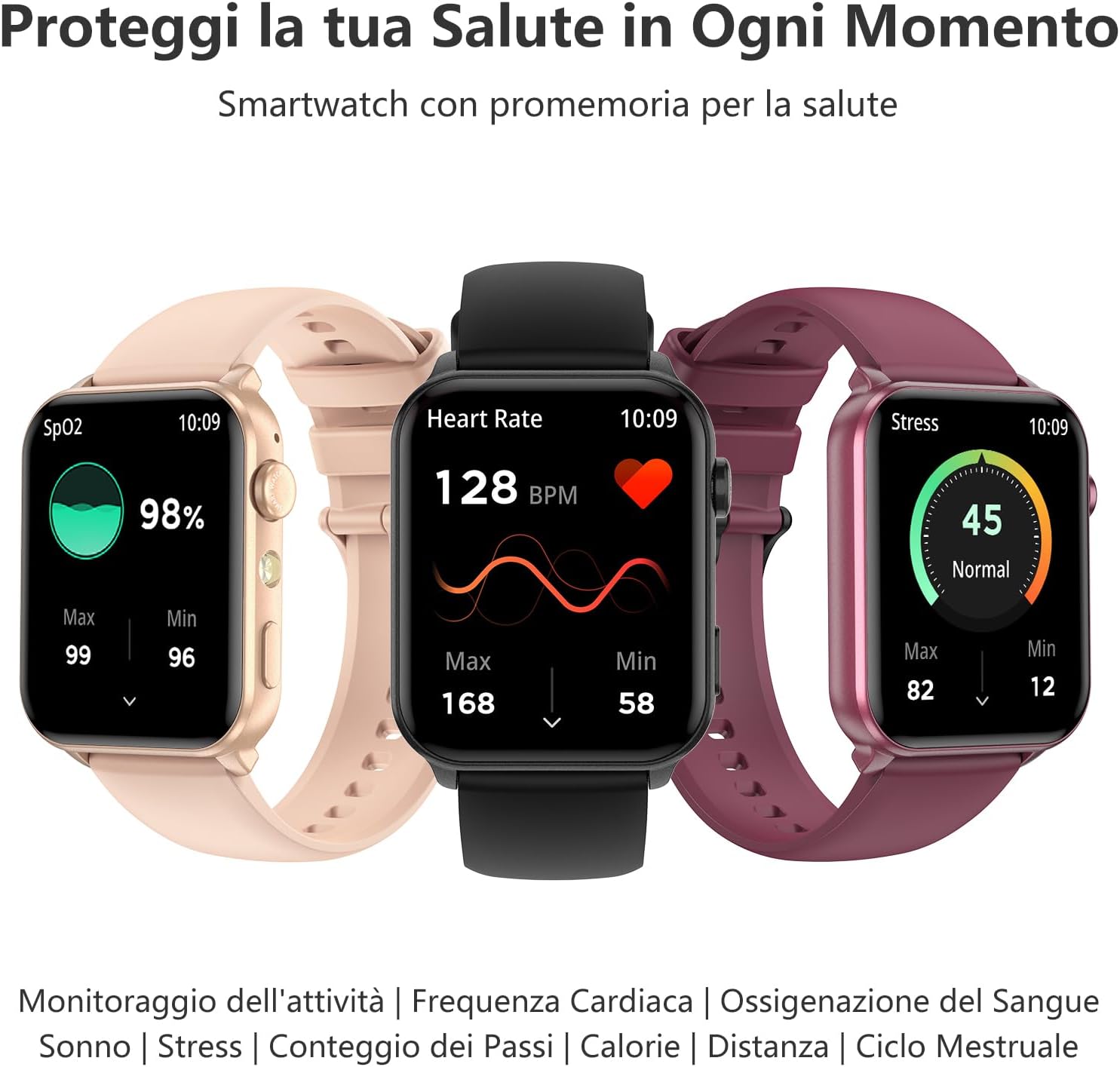 Detalle de Baolubao Smartwatch Uomo Donna con Chiamate Bluetooth, LED Torcia e 2 Cinturini - DIY Quadranti