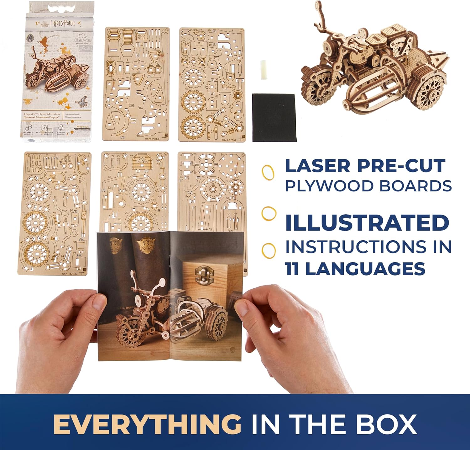 Thumbnail 6 de UGEARS Hagrid’s Flying Motorbike 3D puzzle