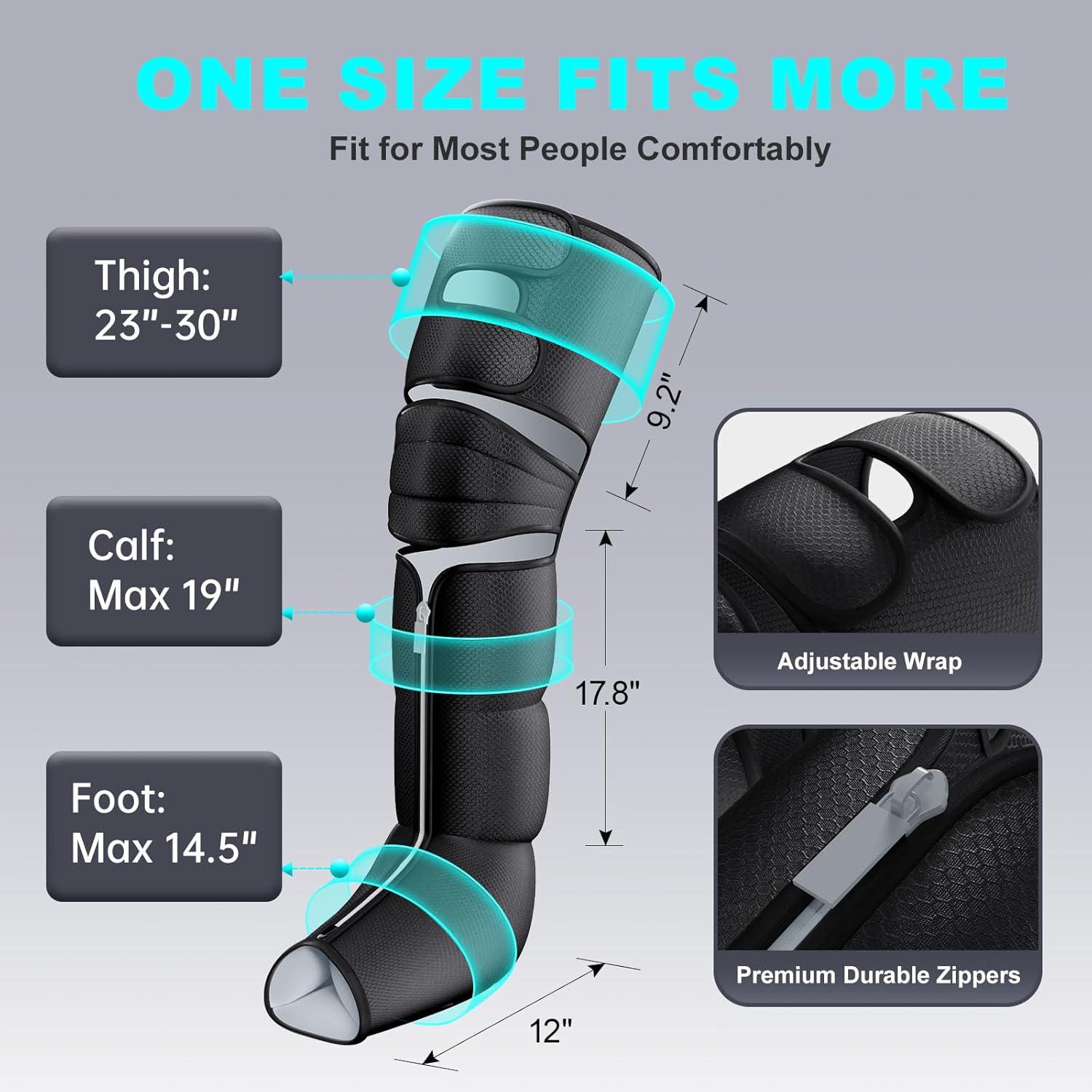 Thumbnail 6 de MZCNU Leg Compression Massager with Heated Knee: 6 Modes, 12 Intensities, 6 Heating Zones