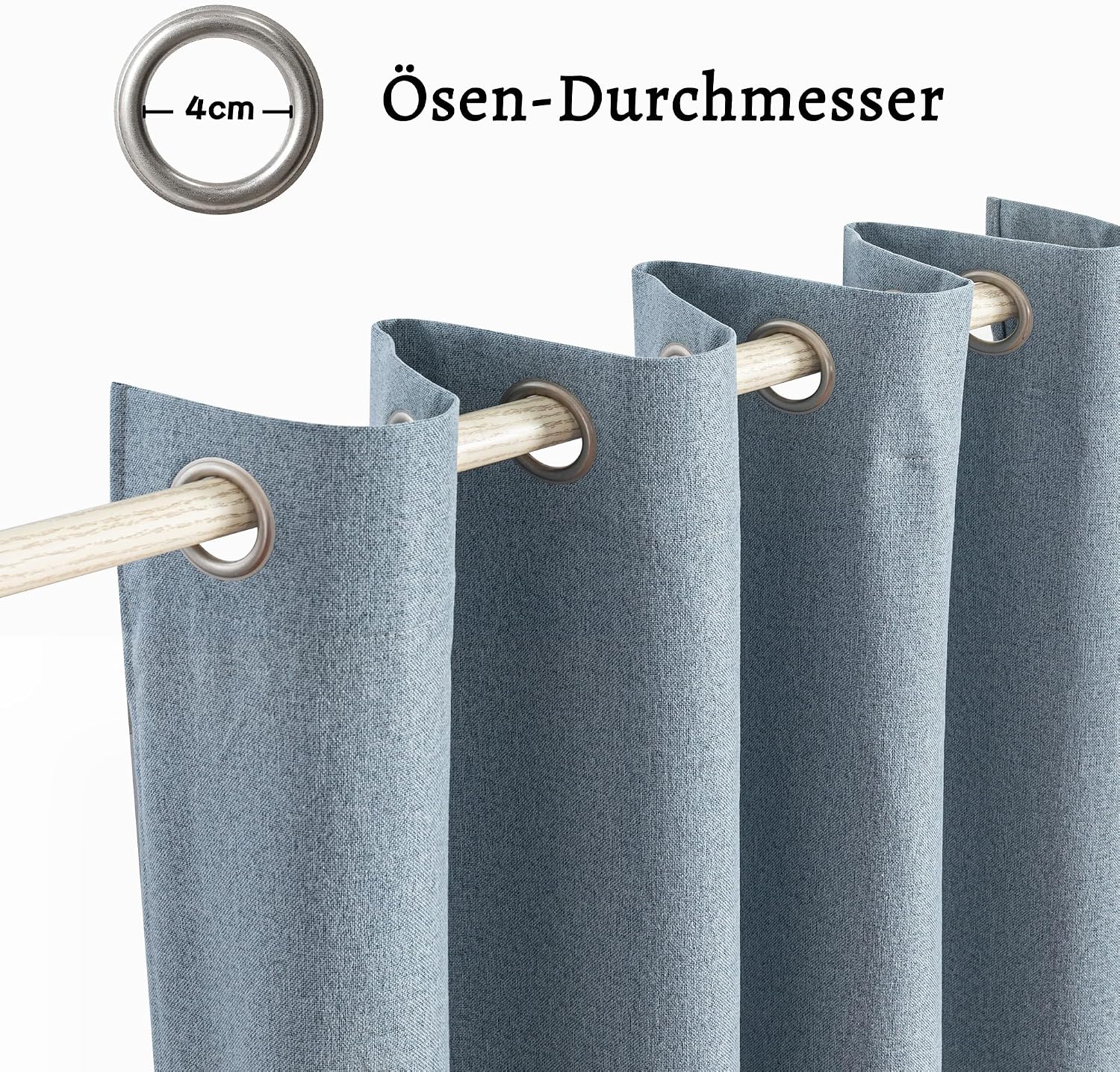 Detalle 1 de MYSKY HOME Blickdichter Vorhang 2er Set