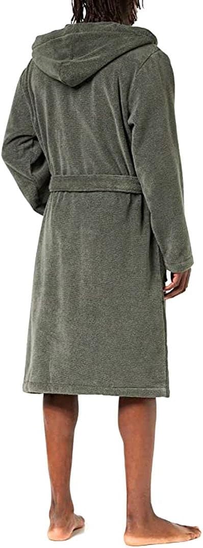 Detalle de Tommy Hilfiger Peignoir de Bain Homme Col Tissu Éponge — Confort intemporel et logo discret