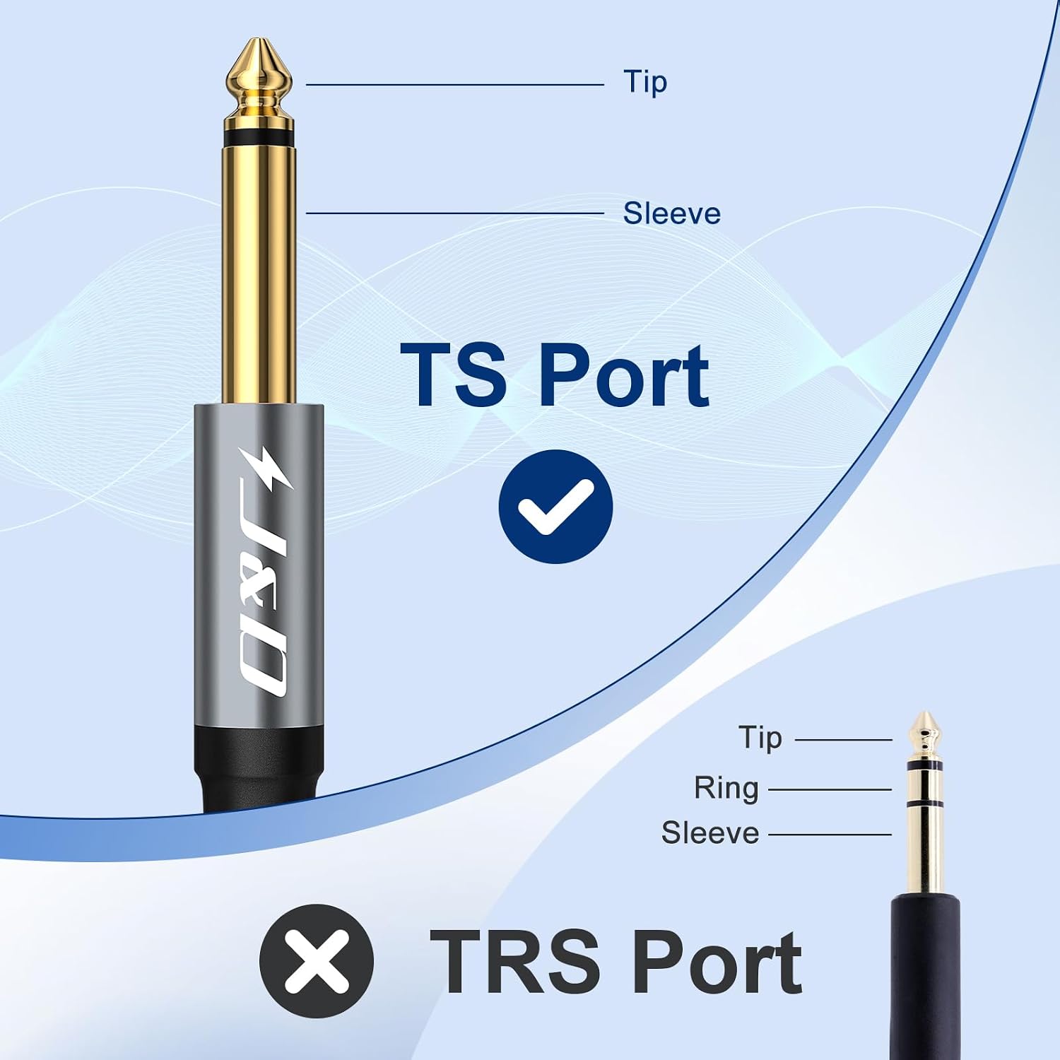 Thumbnail 2 de J&D Guitar Cable 15 Feet