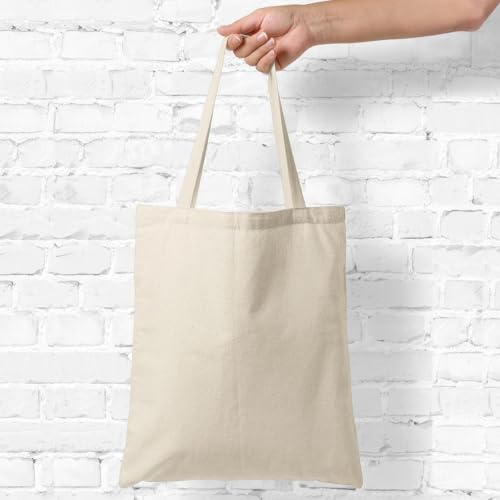 Thumbnail 2 de SAKETOS Sac en coton non imprimé pour courses et projets créatifs – 38 x 42 cm, lot de 10 pièces