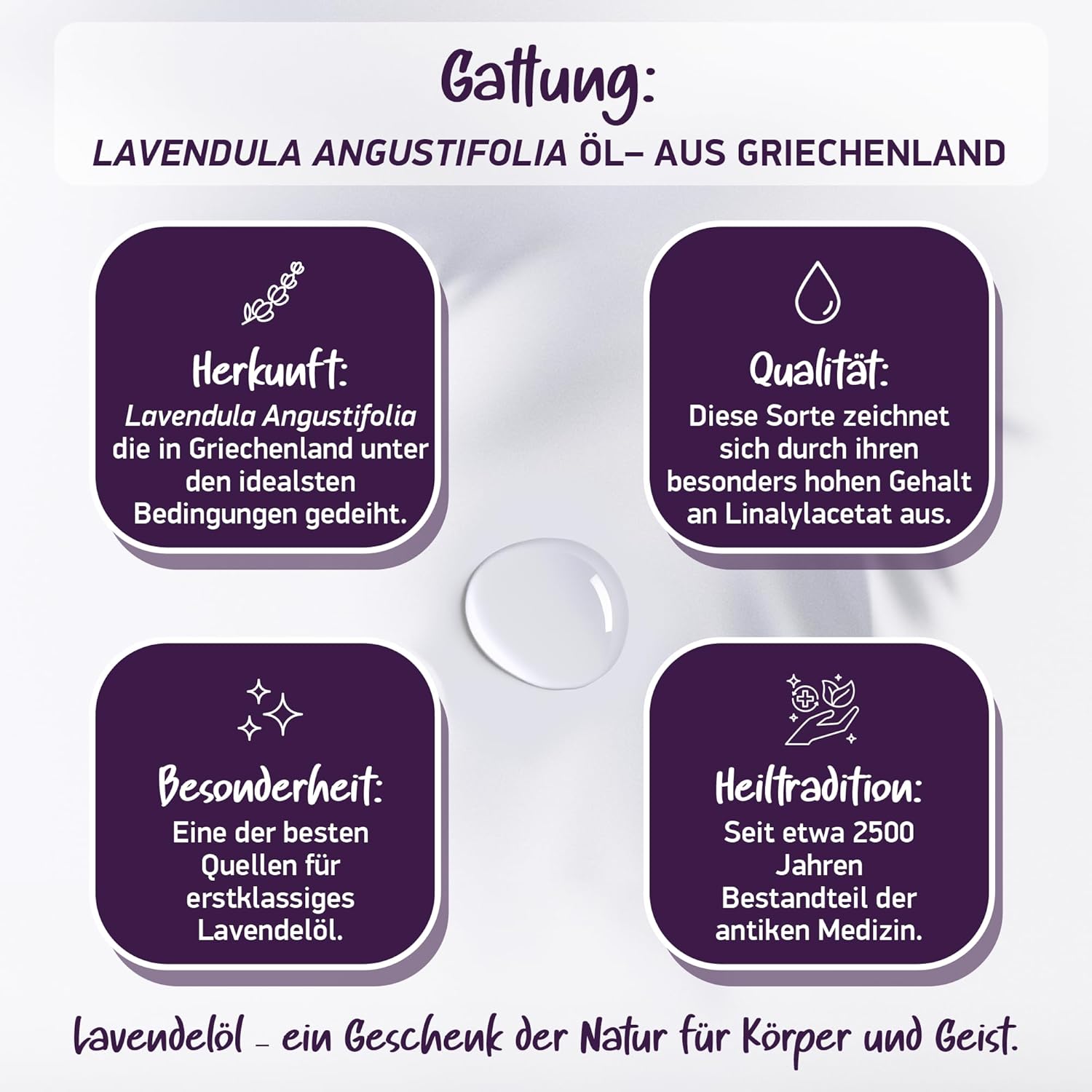 Detalle de BIO Lavendelöl Ätherisches Öl – 100% naturrein, BIO-zertifiziert, Lavendula Angustifolia