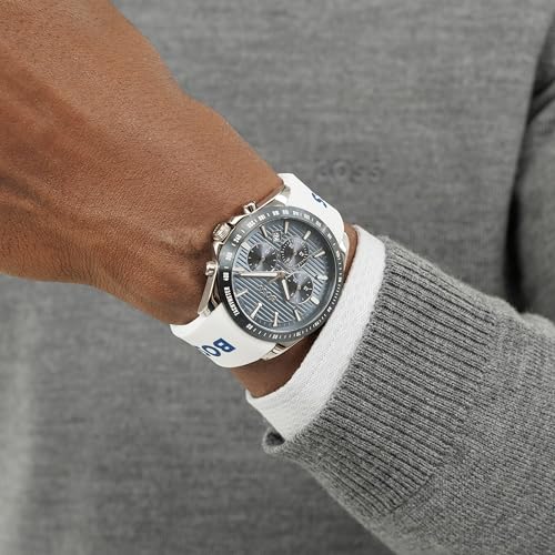 Thumbnail 3 de BOSS Strike Chrono – Quarzchronograph für Herren mit weißem Silikonarmband, 41 mm