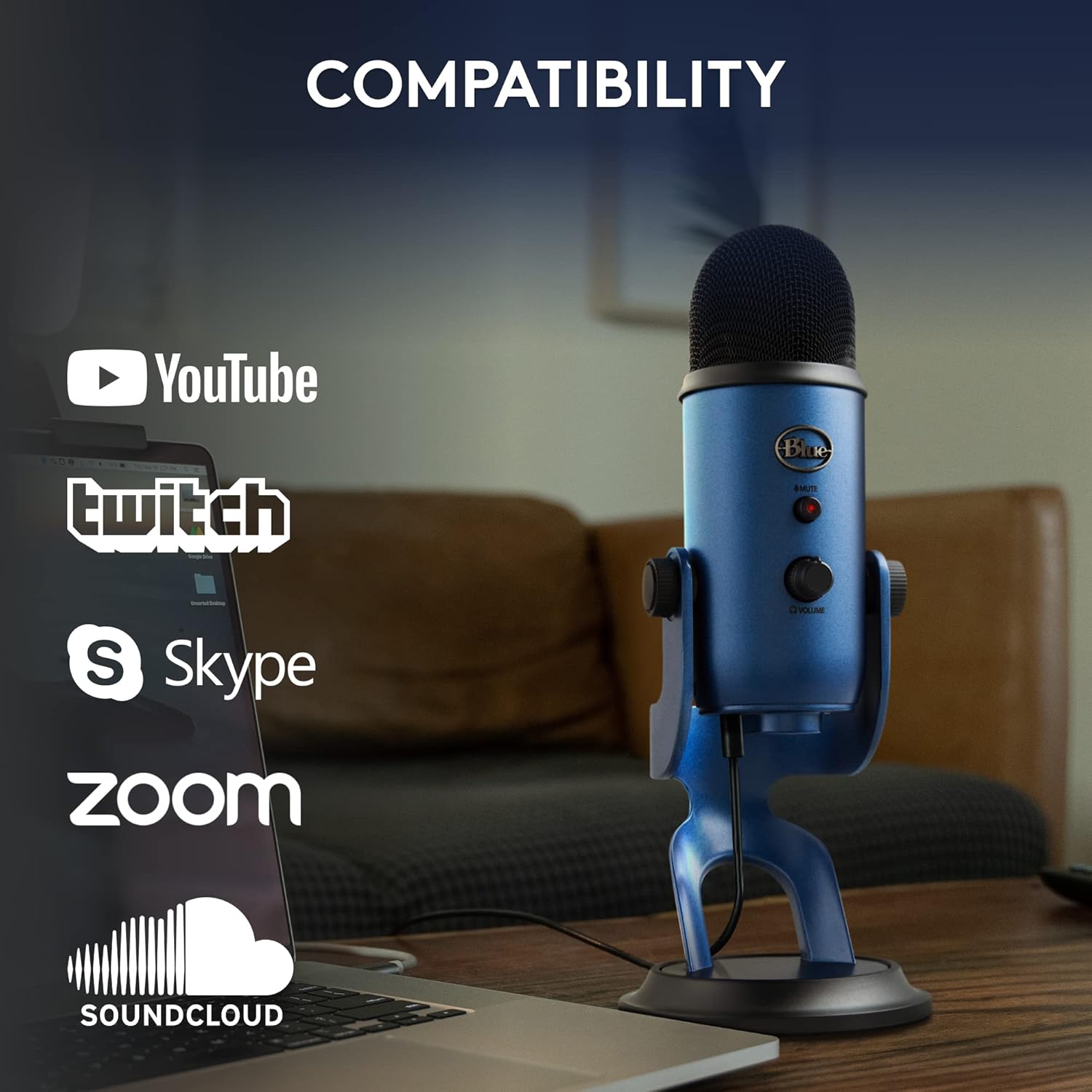 Thumbnail 6 de Blue Yeti: Microfono USB a condensatore per registrazione, streaming e podcasting