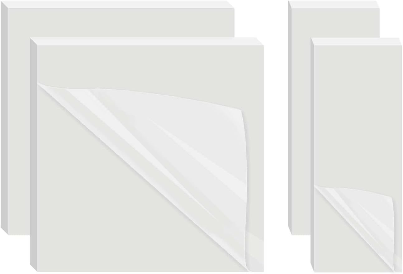 Detalle de AITODOS TA EU-0001 transparante PET-plaknotities, 2 formaten, 200 vellen