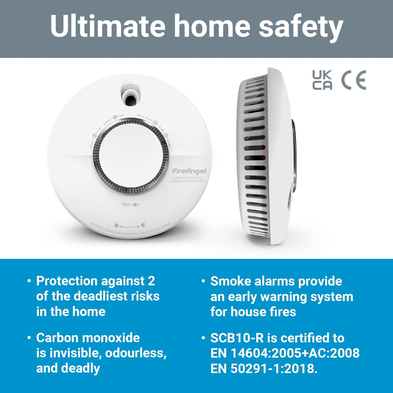 Detalle de FireAngel SCB10-R Combination Smoke and Carbon Monoxide Alarm