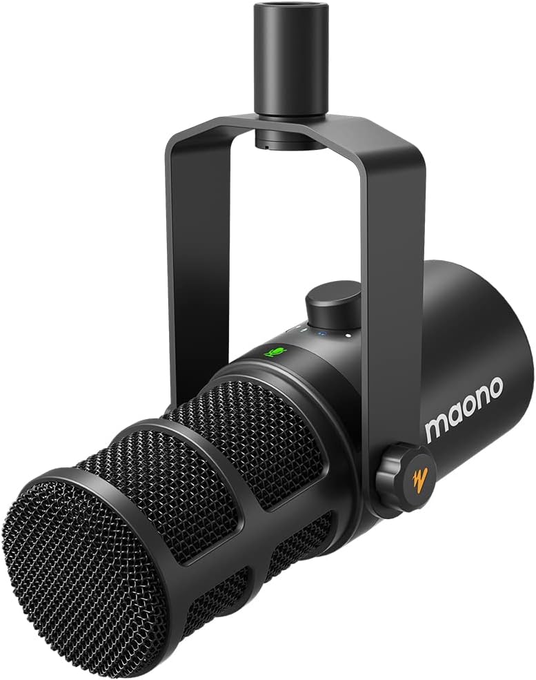 Detalle de MAONO PD400X Dynamic Microphone, USB/XLR, Cardioid, Tap-to-Mute