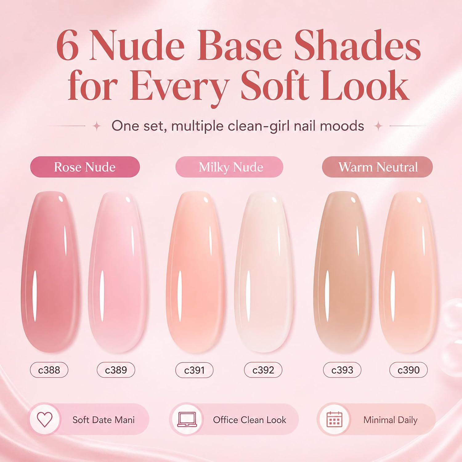 Thumbnail 4 de Beetles Nude Gel Polish Set, 6 Colors ⚙