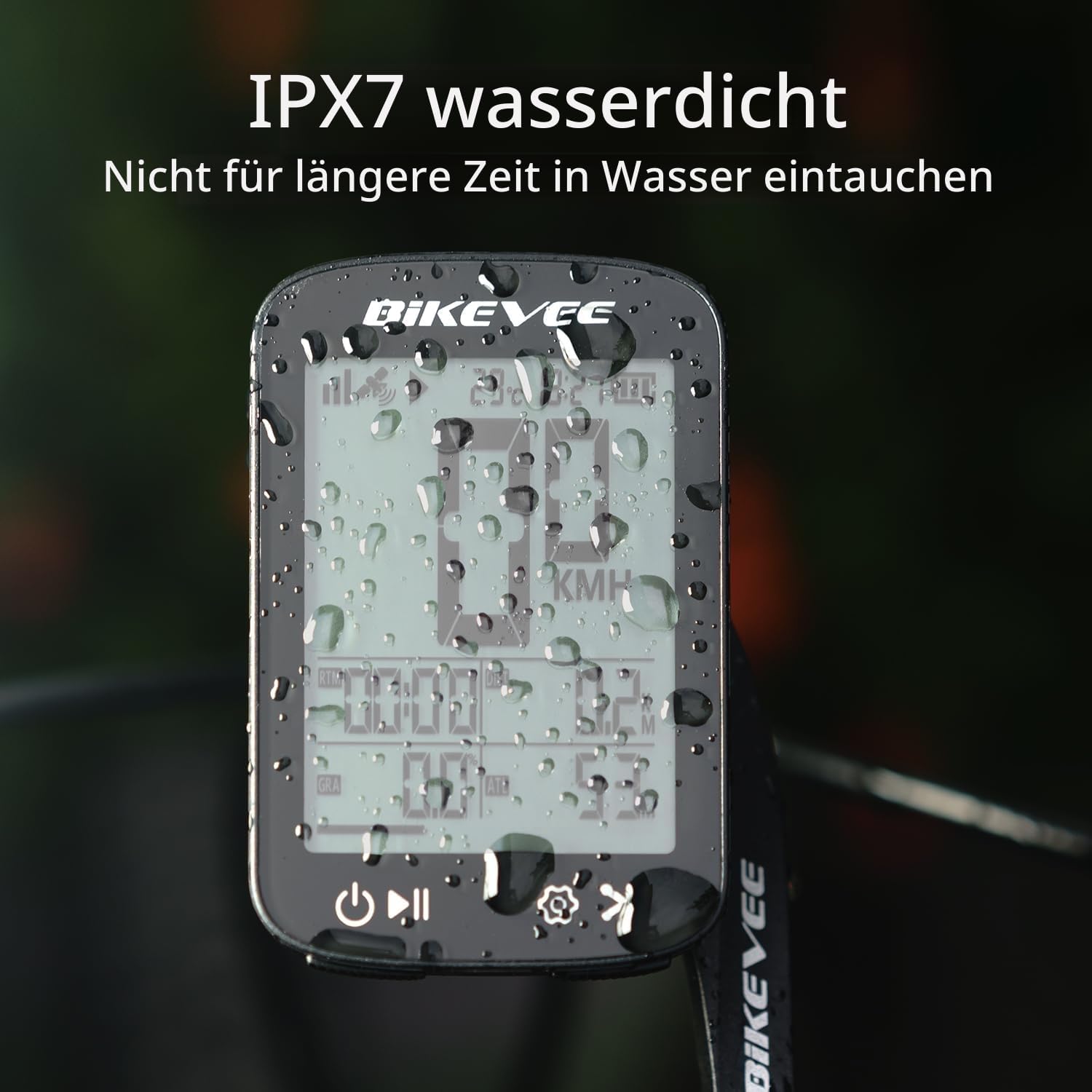 Thumbnail 6 de Bikevee GPS Fahrradcomputer Kabellos – 2,4 Zoll FSTN Display, IPX7, 28h Akkulaufzeit