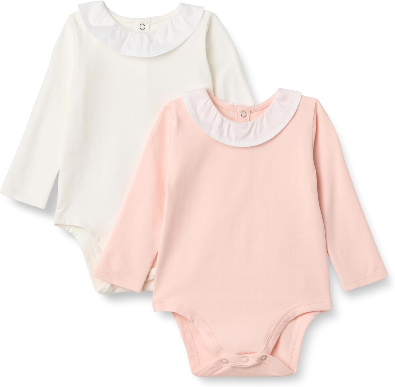 Detalle de Amazon Essentials x Sofia Grainge Baby Girls' Long Sleeve Ruffle Collar Bodysuit
