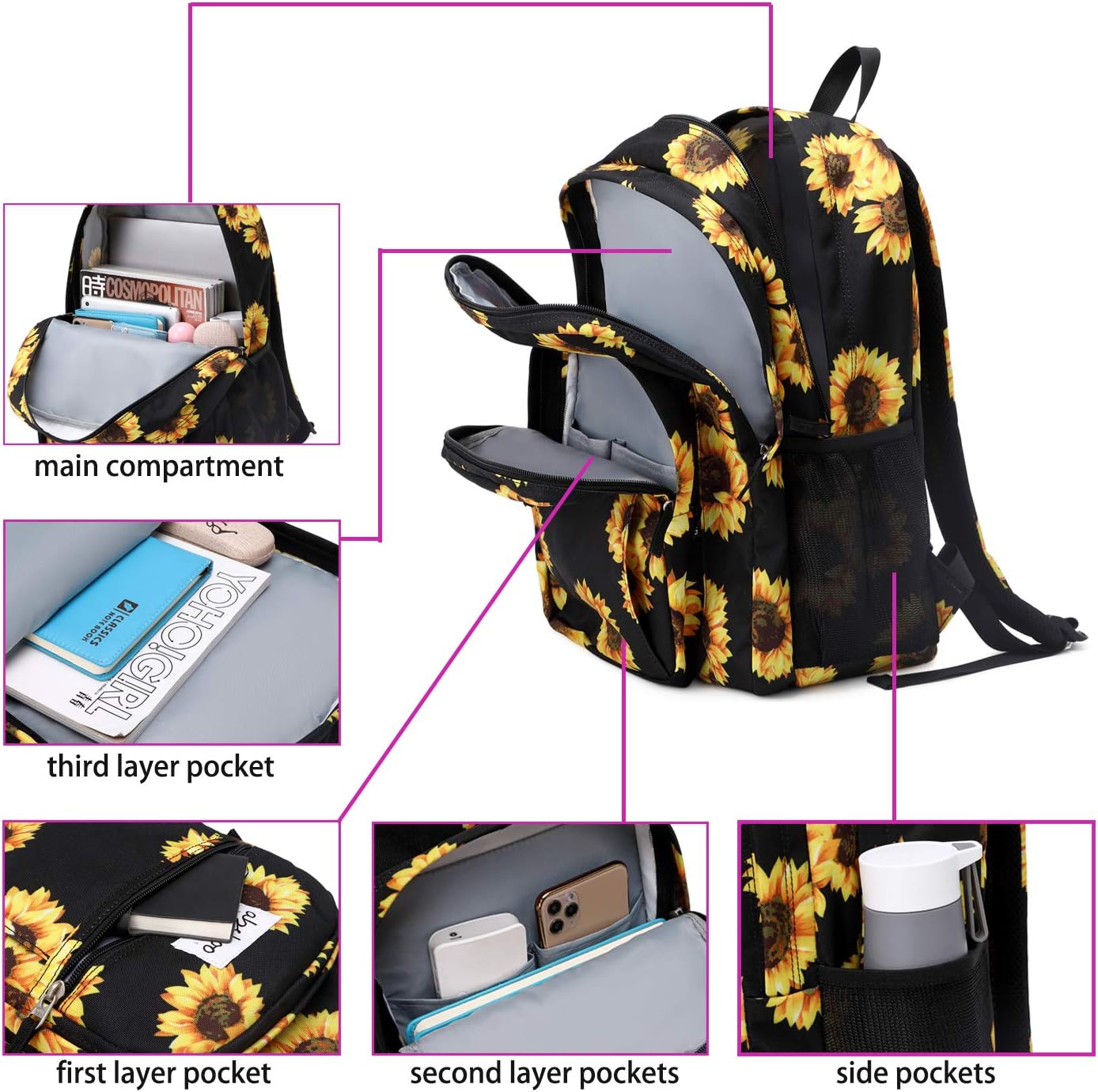 Thumbnail 3 de abshoo Classical Basic Travel Backpack water-resistant