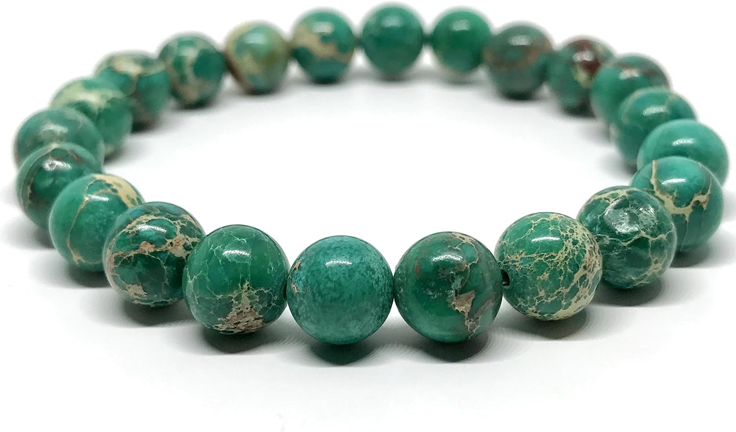 Thumbnail 6 de GOOD.designs natuurstenen chakra-armband, jaspis 8 mm en elastisch