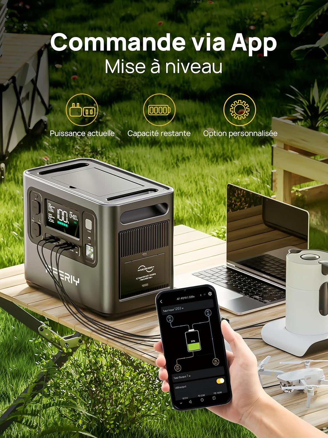 Thumbnail 4 de AFERIY Generateur Electrique Portable 2400W 2048Wh