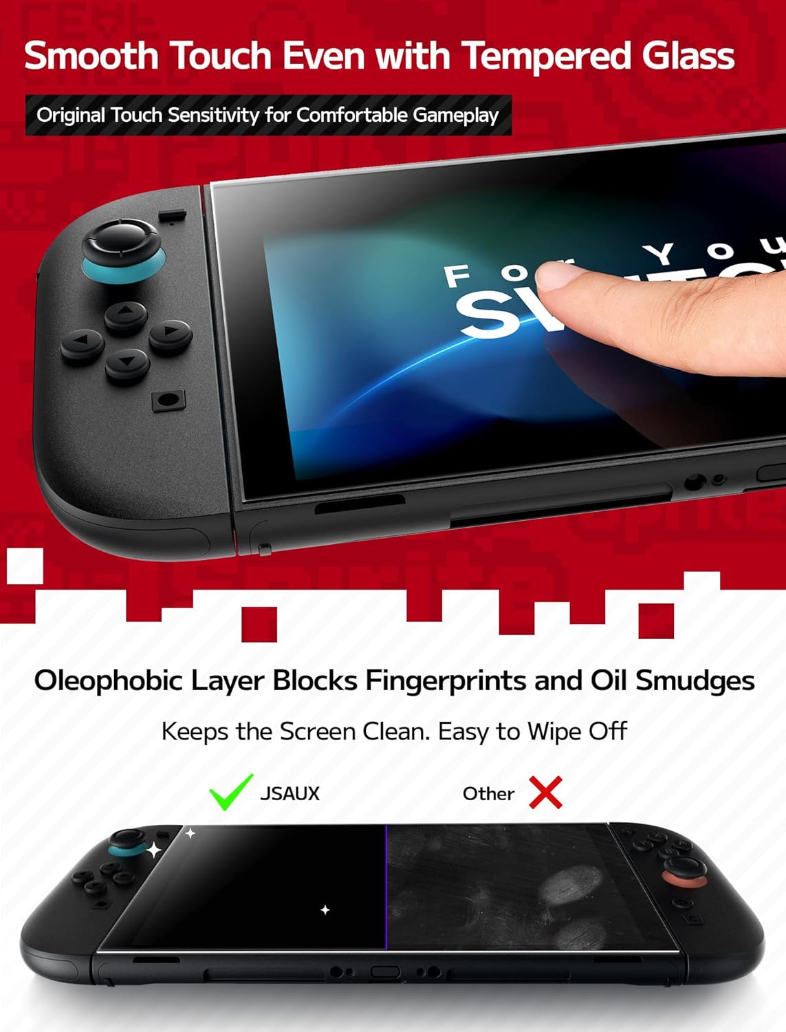 Thumbnail 5 de JSAUX Verre trempé 0,3 mm pour Switch 2