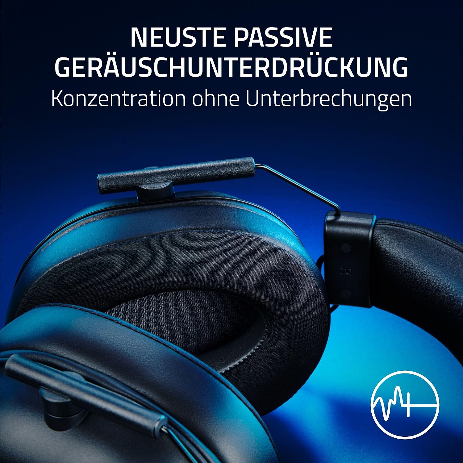 Detalle 2 de Razer BlackShark V2 X (PlayStation) – kabelgebundenes E-Sport Headset mit 3,5-mm-Anschluss, 50-mm-Treibern und Nierenmikrofon