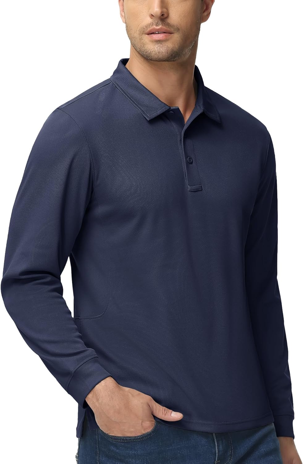 Thumbnail 5 de MAGCOMSEN Men's Polo Shirts: Quick-Dry Long Sleeve Performance Polo