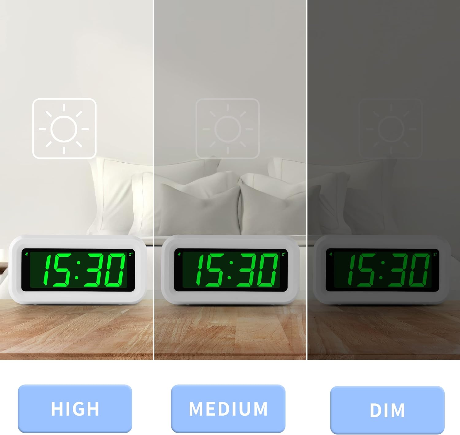 Thumbnail 5 de KWANWA Digitaler Wecker LED Uhr 1,2'' Display