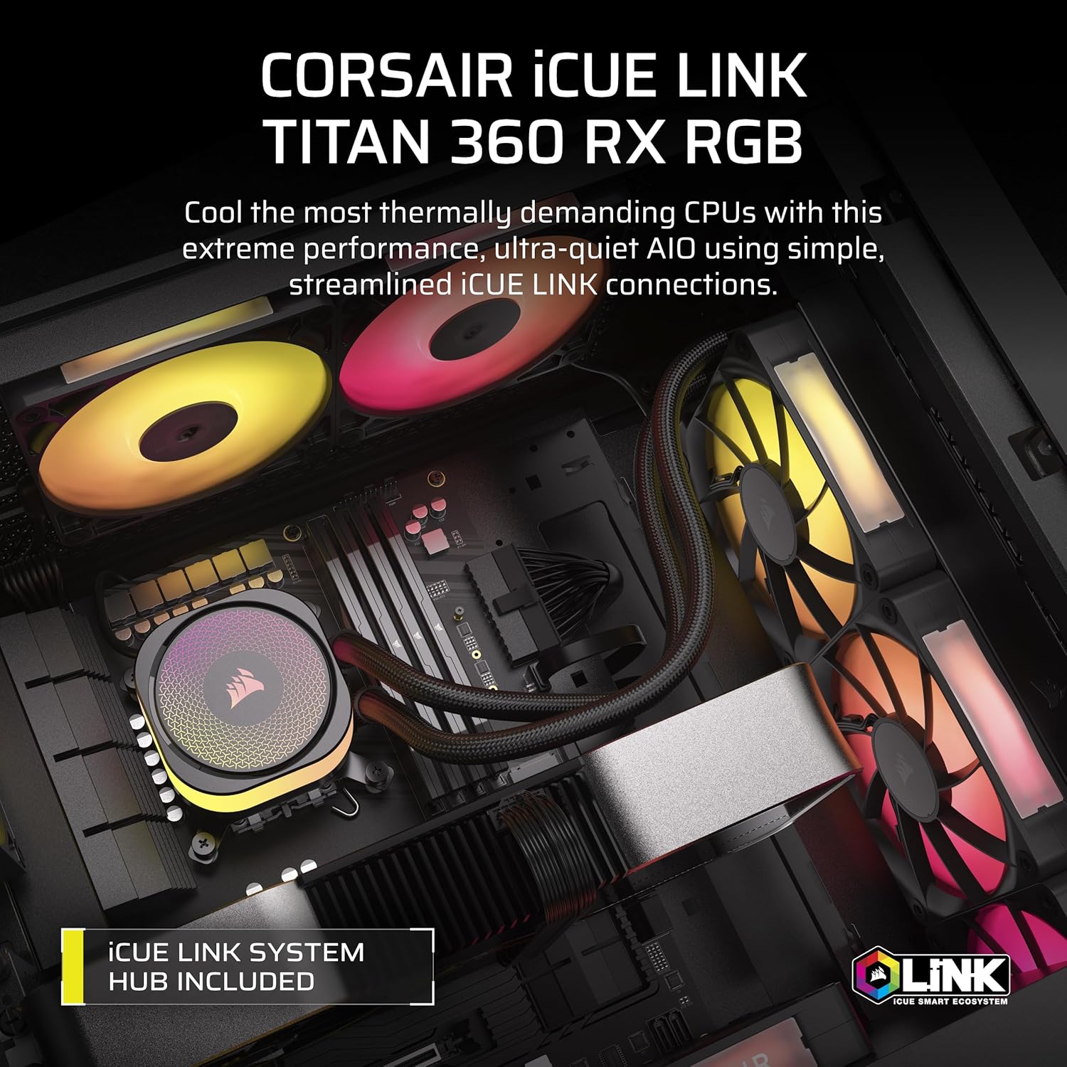 Thumbnail 1 de Corsair iCUE Link Titan 360 RX RGB 360mm AIO
