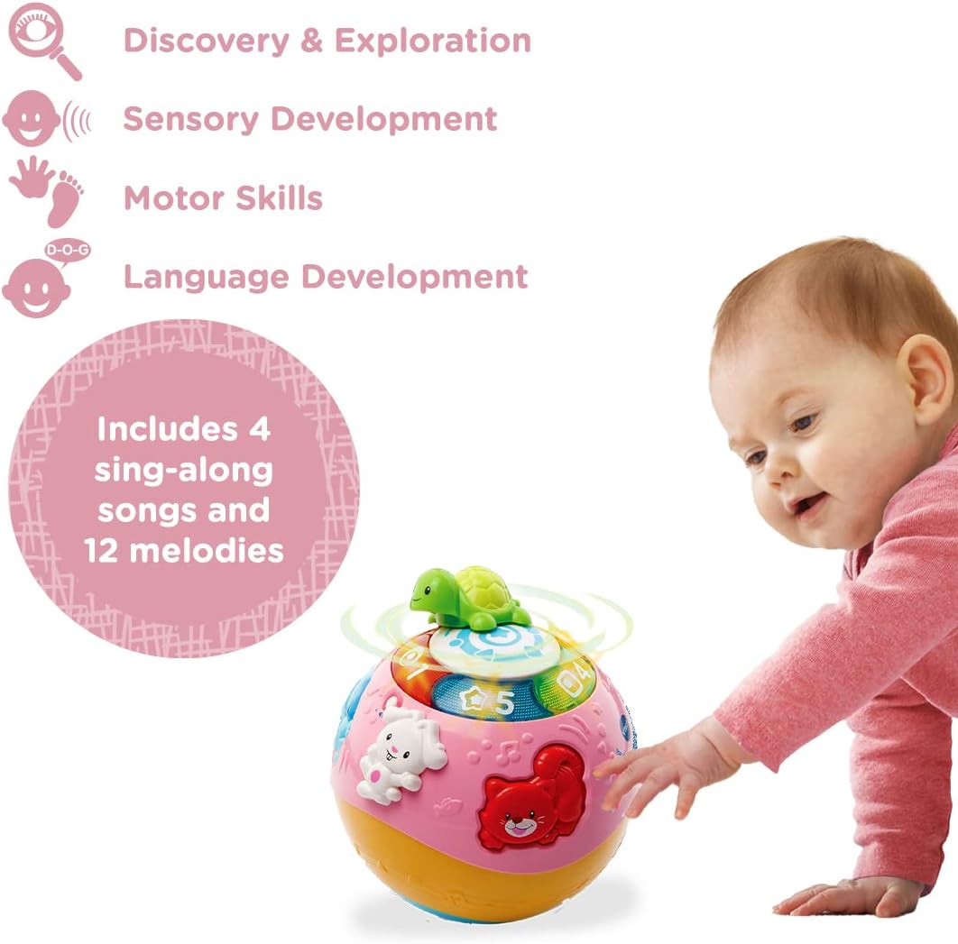 Thumbnail 2 de VTech Crawl & Learn Baby Activity Ball – Musical Toy with Lights (Pink, 6 Months+)
