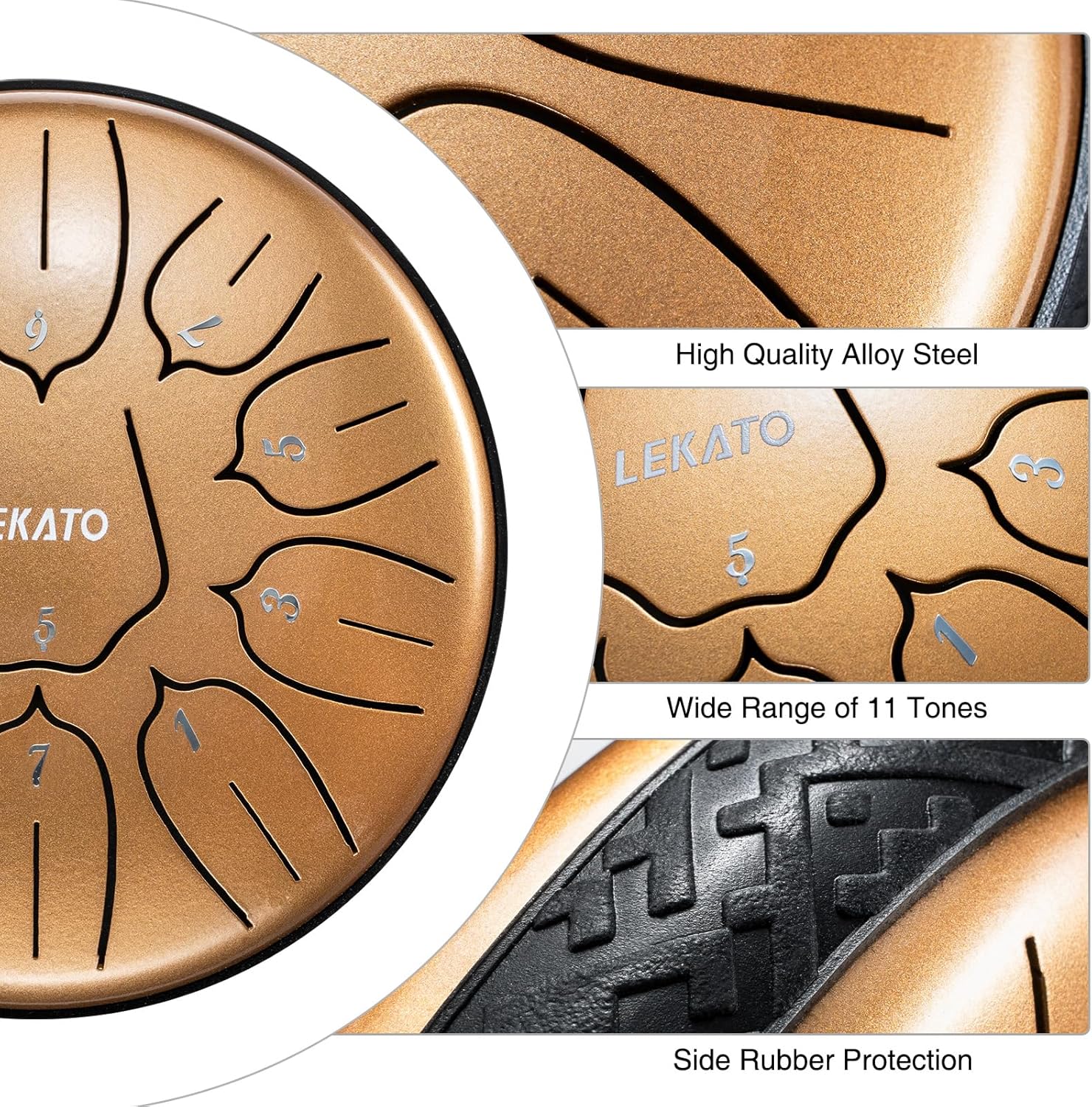 Thumbnail 1 de LEKATO Steel Tongue Drum 6 Inches