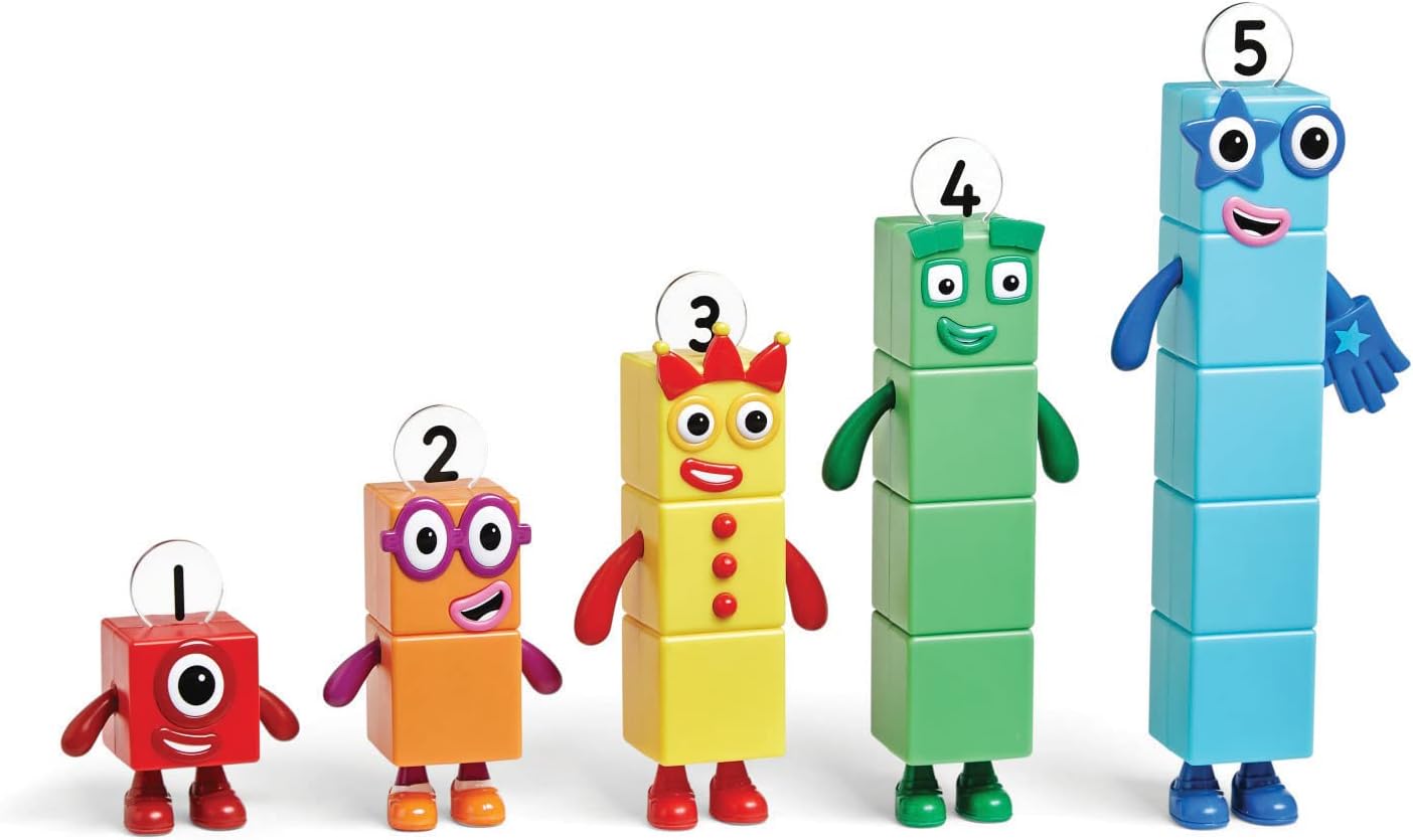 Detalle de Learning Resources HM95356-UK Numberblocks-figuren Eén t/m Vijf met beweegbare armen