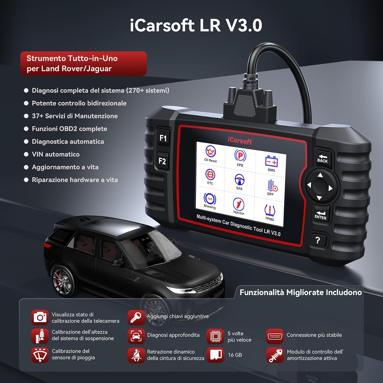 Thumbnail 5 de iCarsoft LR V3.0 Diagnosi OBD2 37 funzioni