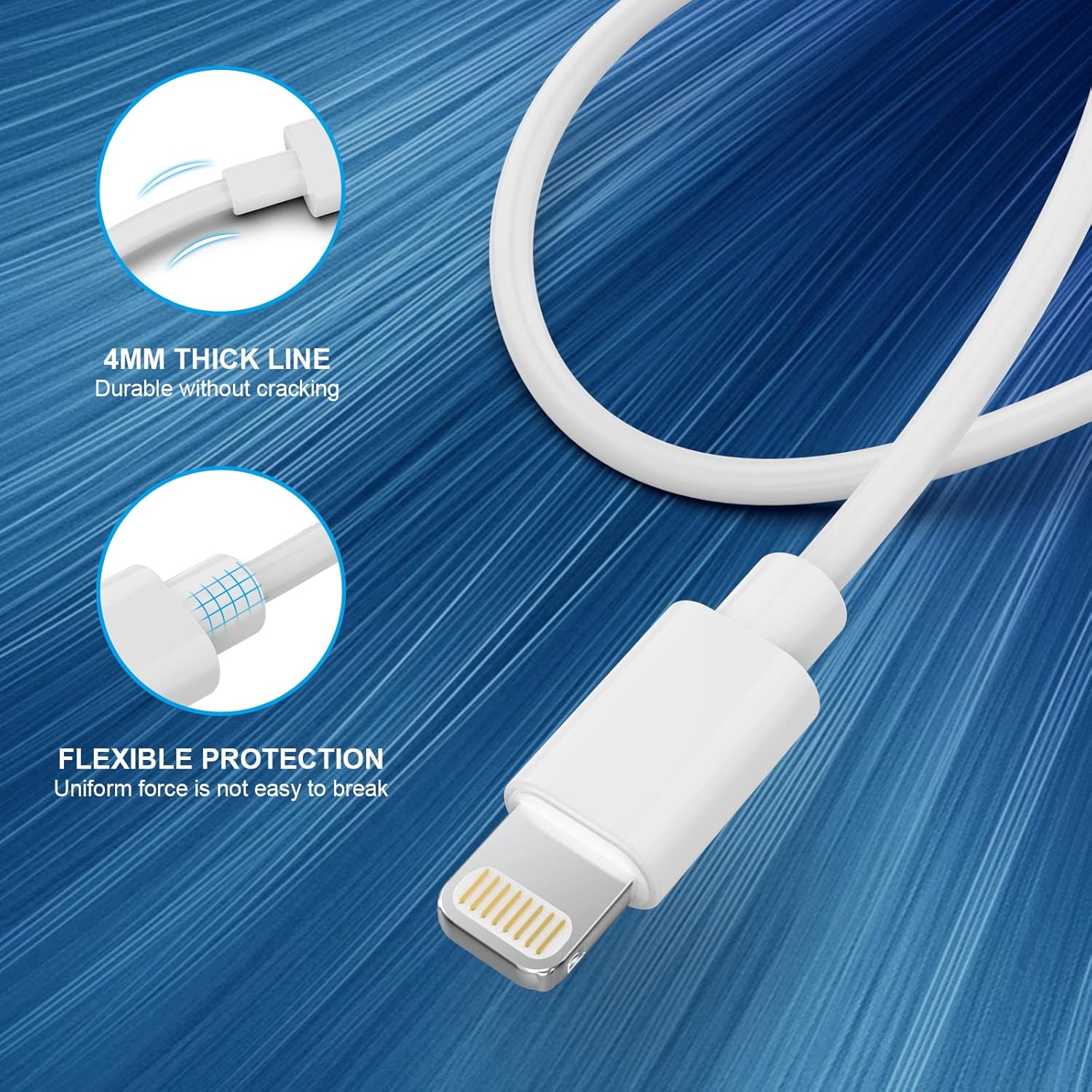 Thumbnail 2 de iPhone Charger Fast Charge [MFi Certified] 2-Pack – 20W USB‑C Power Adapters with 6ft Lightning Cables