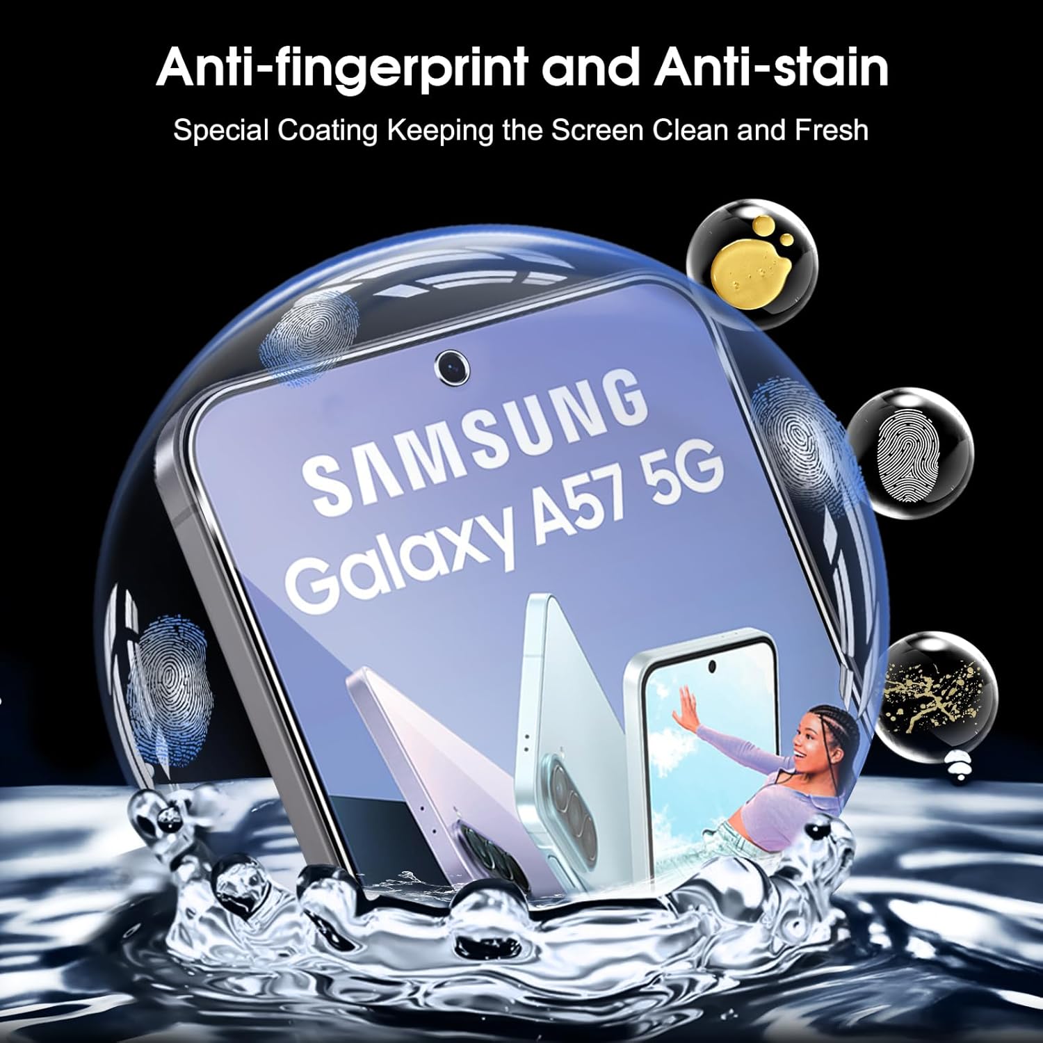 Thumbnail 4 de LiiLaa Hydrogel Displayschutzfolie für Samsung Galaxy A57 / S25 FE 5G – 2 Stück mit Positionierhilfe
