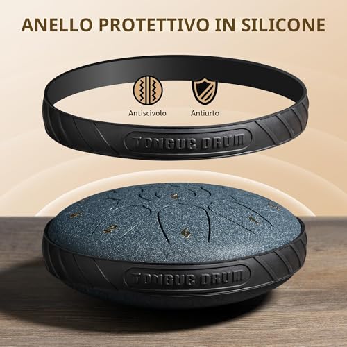 Detalle de CAHAYA Steel Tongue Drum 6 Pollici 11 Note – per Bambini Principianti