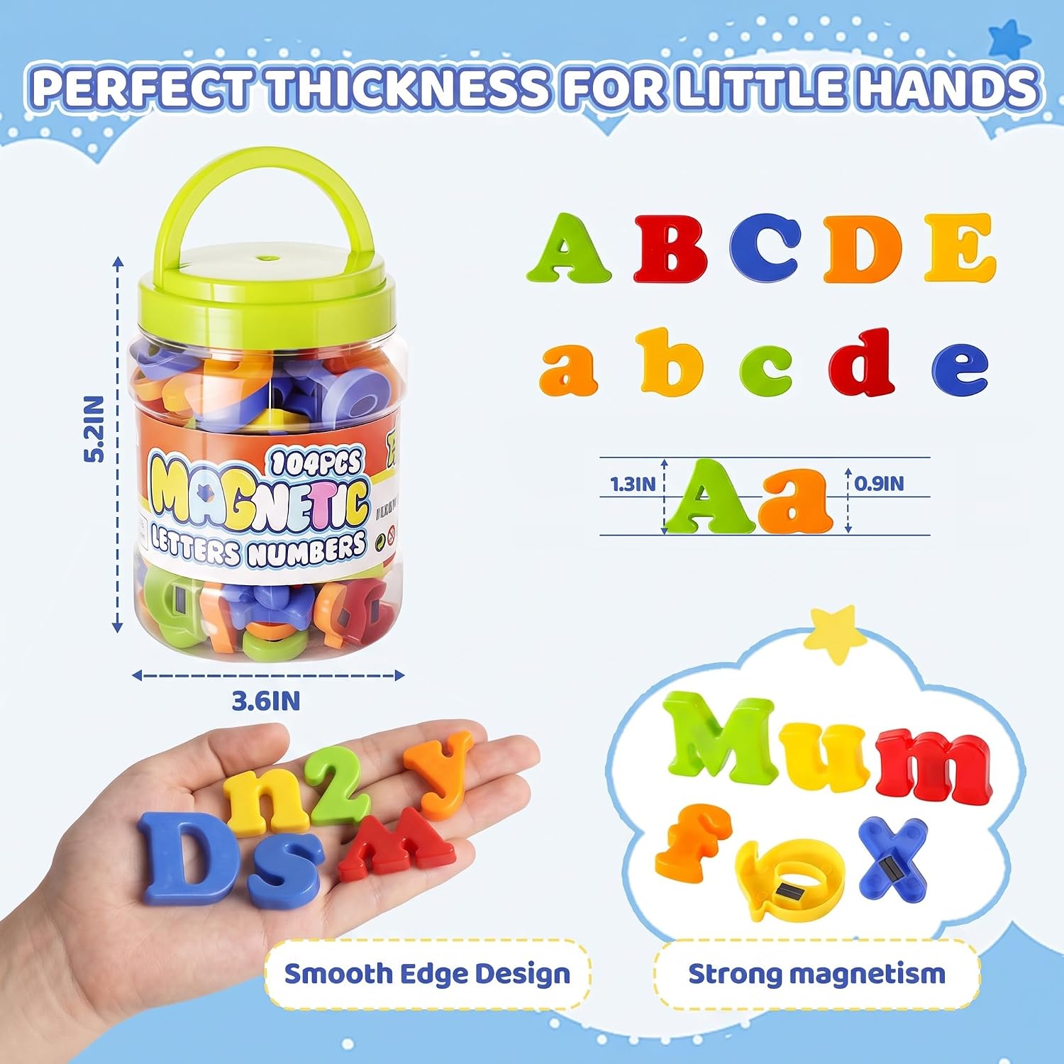 Detalle de LovesTown Magnetic Letters and Numbers 104-Piece Set
