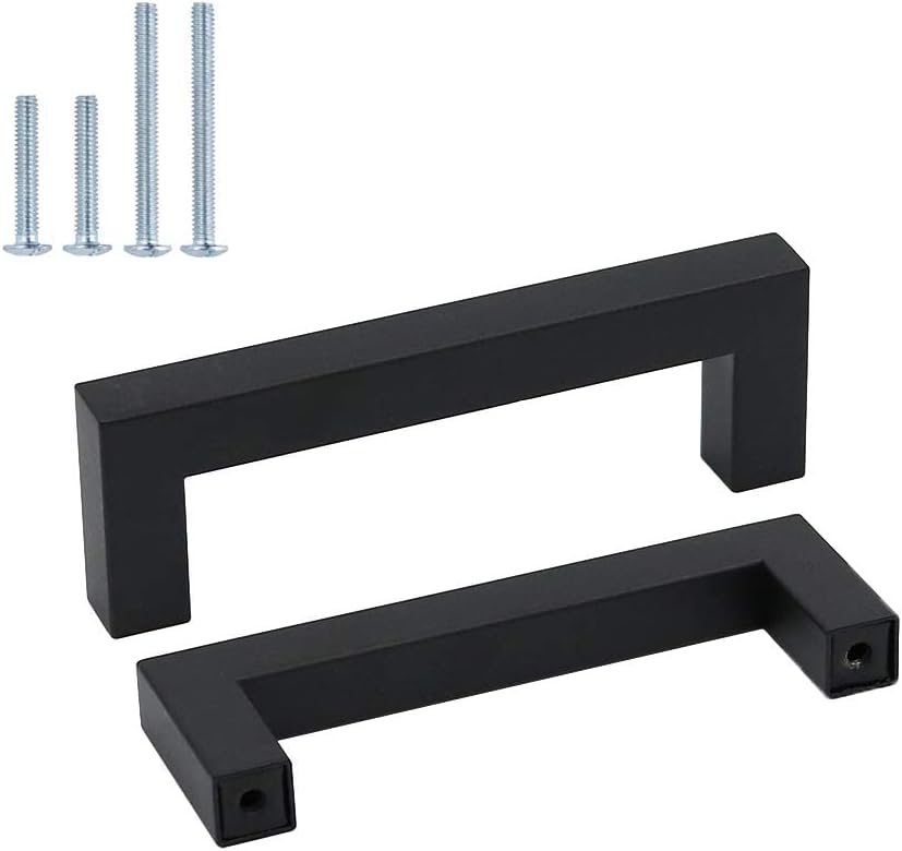 Thumbnail 6 de Goldenwarm LSJ12BK320 Möbelgriff (1 Stück) schwarz – Edelstahl-Stangengriff mit Bohrabstand 320 mm