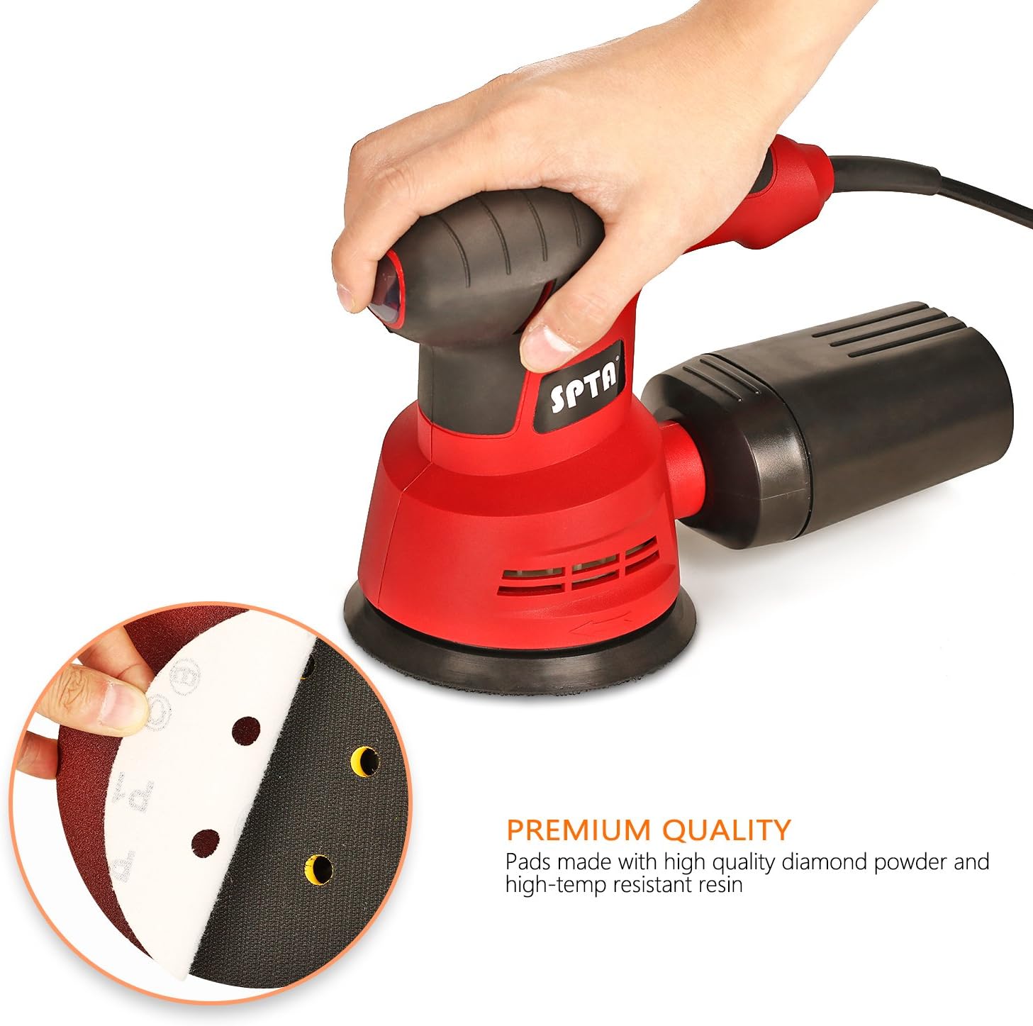 Thumbnail 5 de Sanding Discs Pads, SPTA 100 Pcs 125mm Orbital Sander Discs – 8-Holes Hook and Loop (40–2000 Grit)