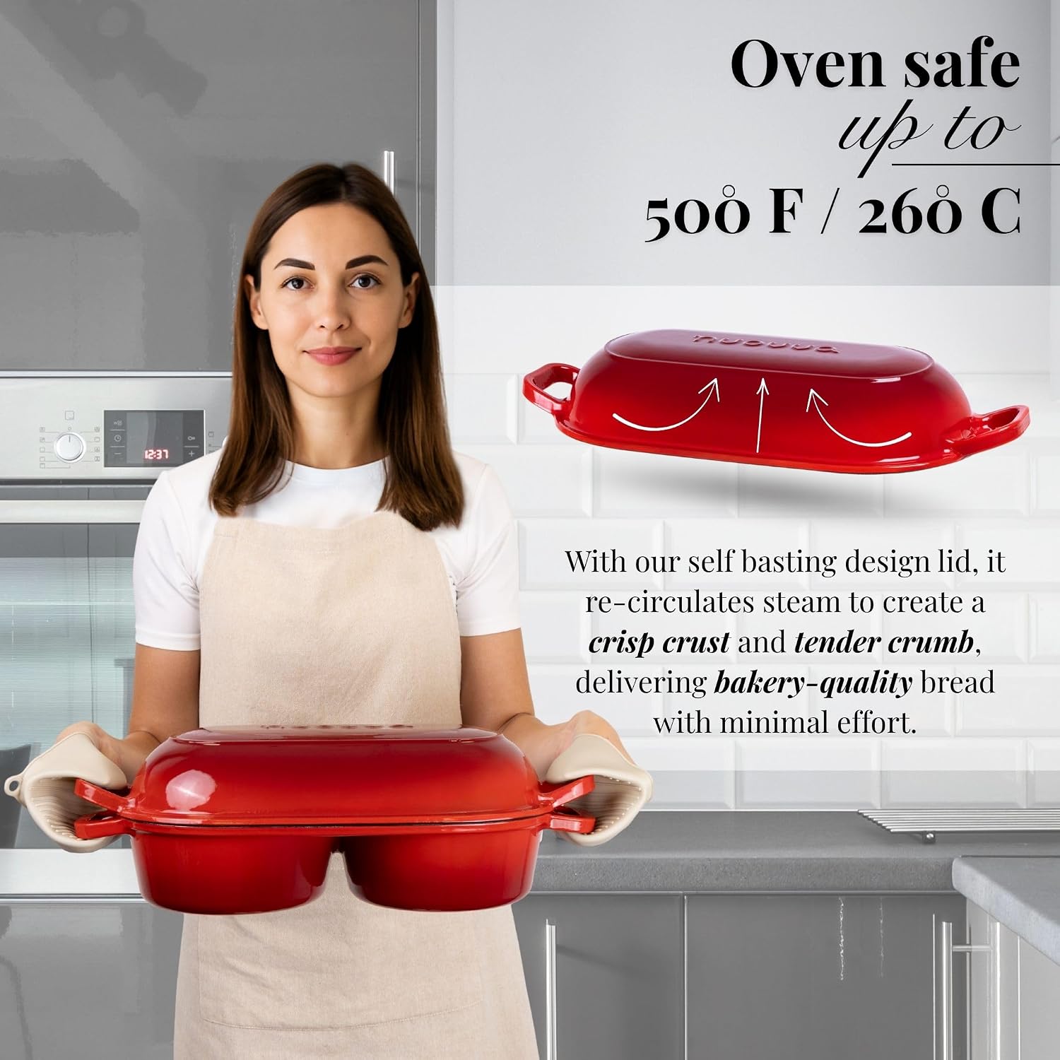 Detalle de Nuovva 16.5cm Cast Iron Bread Pot ๐
