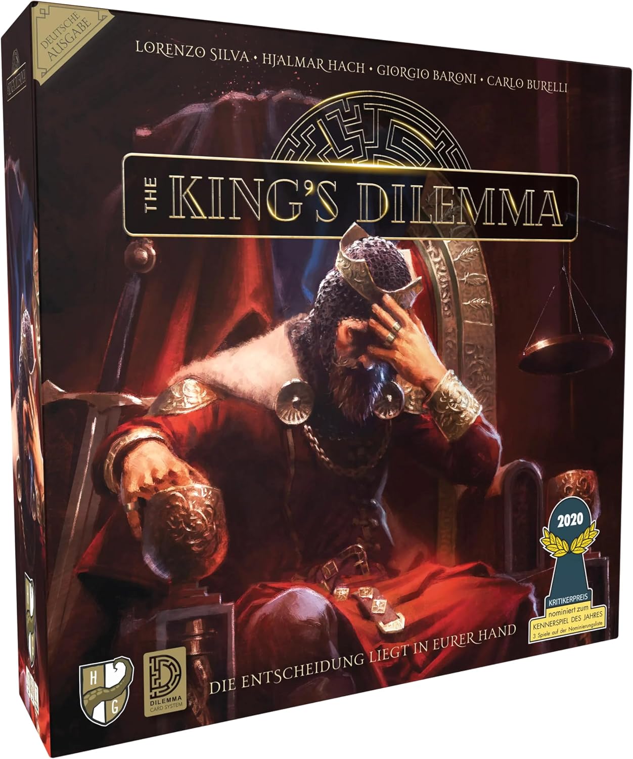 Detalle de Horrible Guild HR001 The King's Dilemma – narracyjna gra legacy dla 3–5 osób