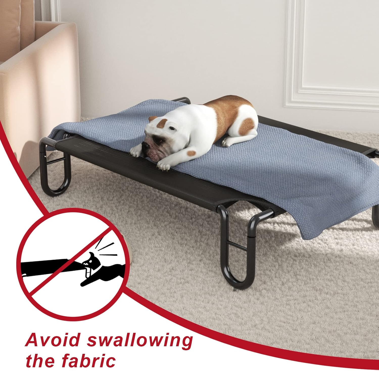 Thumbnail 4 de FAYDUDU elevated dog bed, large