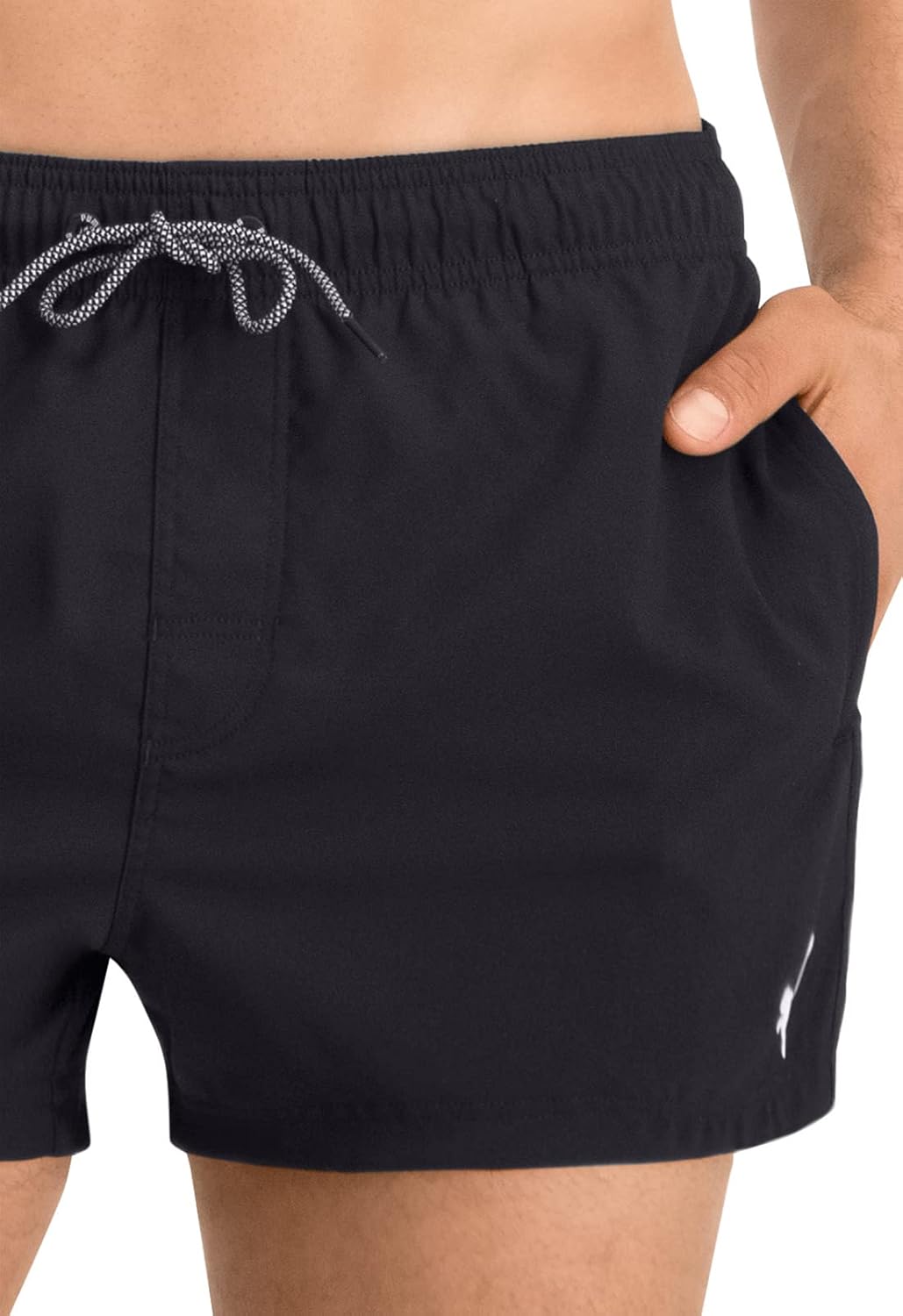 Detalle de PUMA Costume da Bagno da Uomo con Coulisse visibile: versatilità e comfort per l'estate